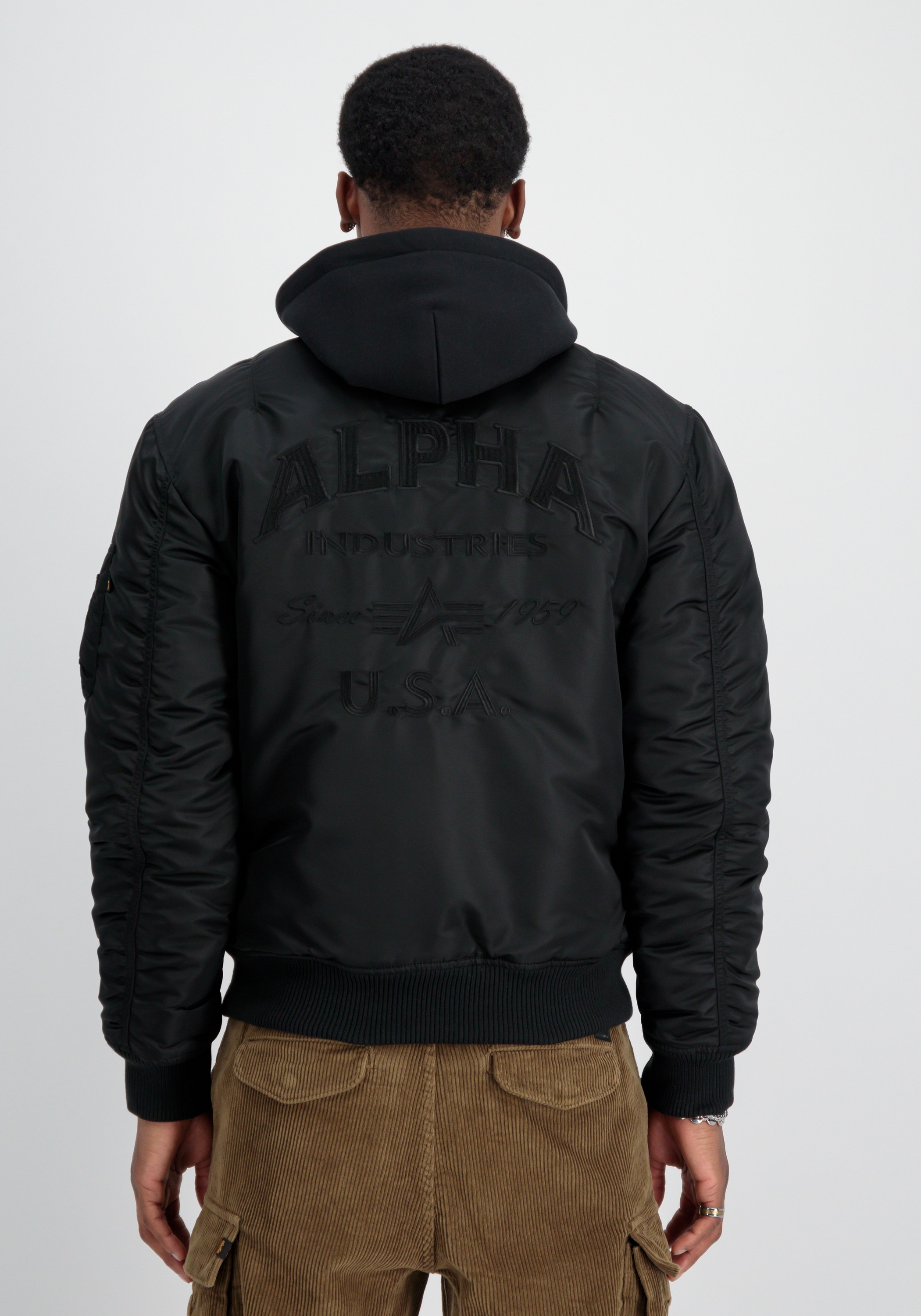 Alpha Industries Bomberjacke "MA-1 Zip Hood Back EMB" günstig online kaufen