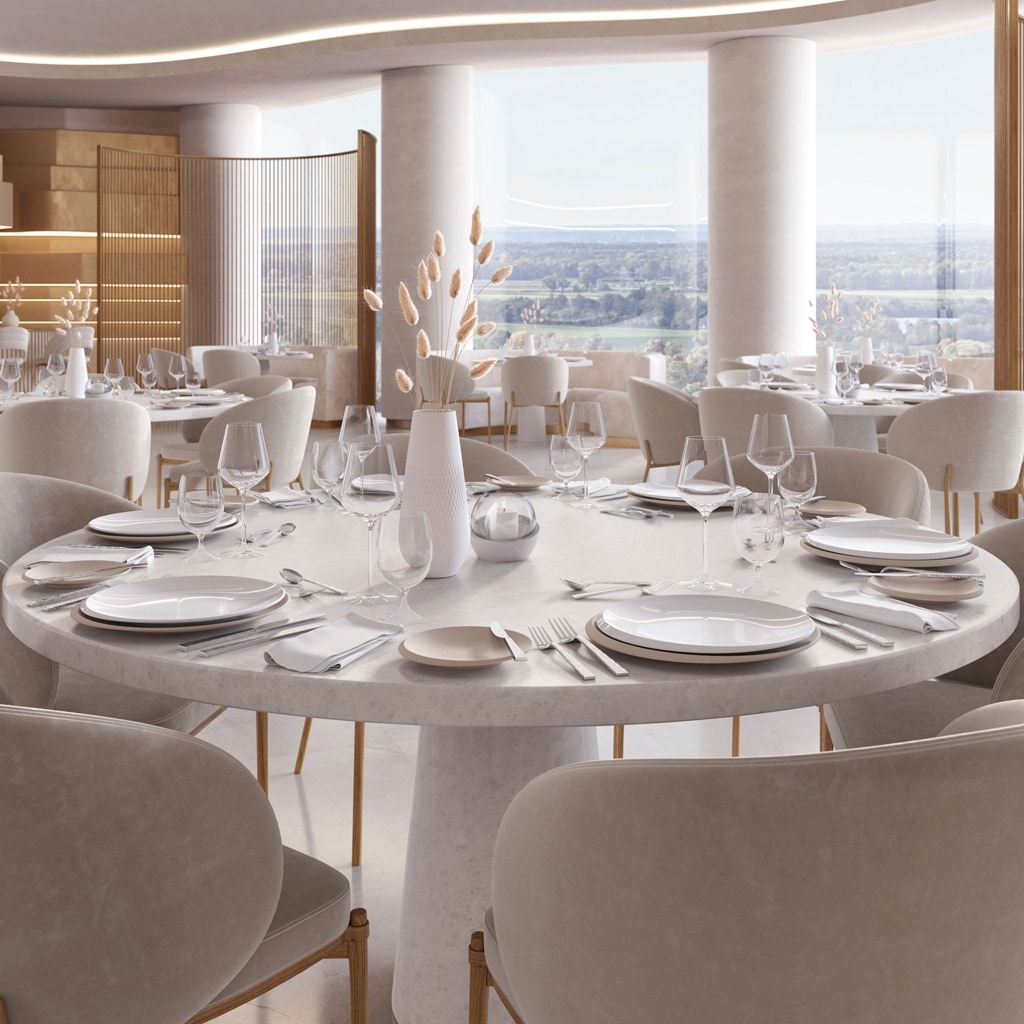 Villeroy & Boch Servierplatte »Präsentationsplatte NewMoon ø 36,8 cm beige«