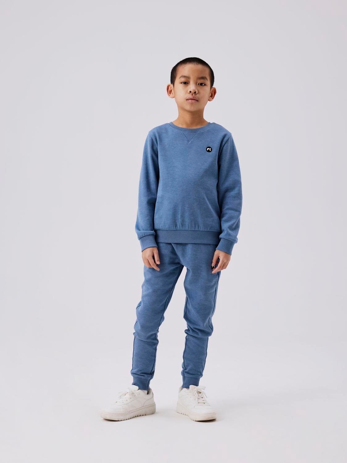 Name It Sweatshirt »NKMVIMO für Jungen mit Bündchen und klassischer Form«, unifarben, casual, regular fit, Baumwollmischung, Rundhals