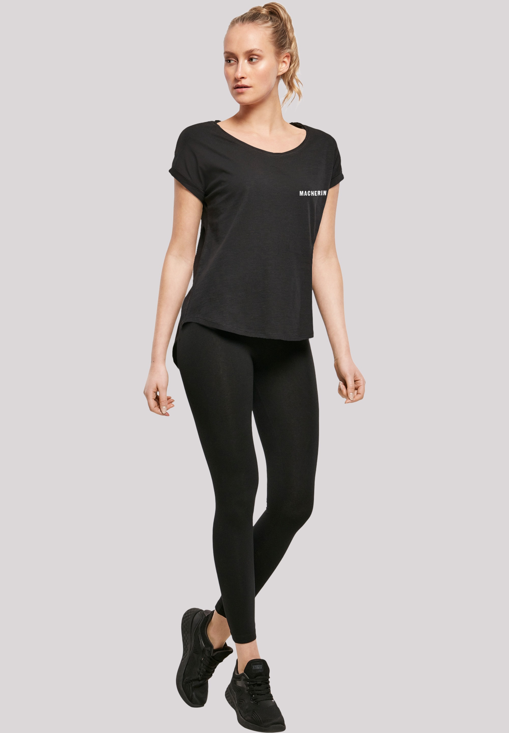 F4NT4STIC T-Shirt »Macherin«, Jugendwort 2022, slang, lang geschnitten