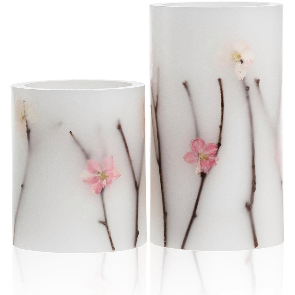 Pauleen LED-Kerze »Shiny Blossom Candle 2er Set«