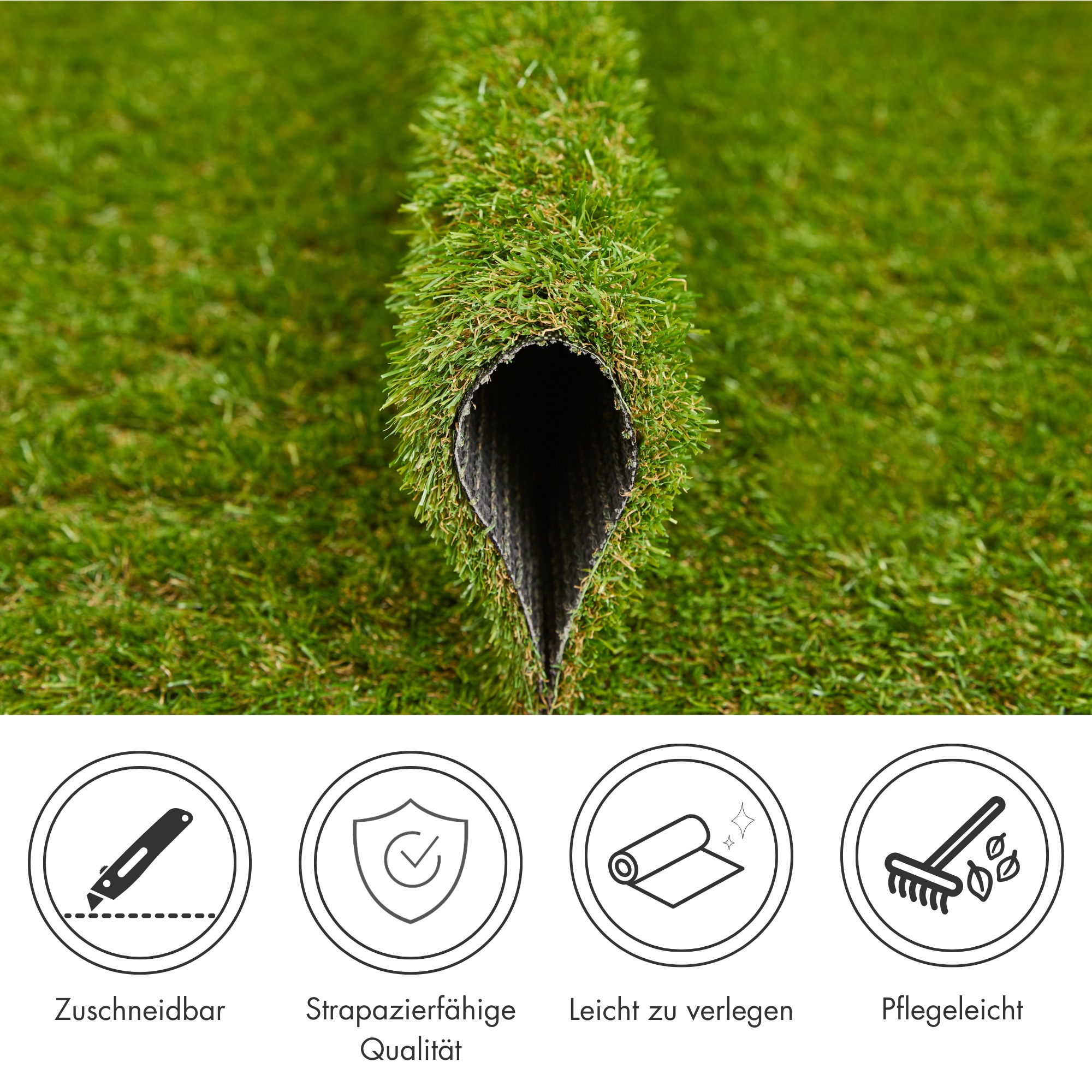 Andiamo Kunstrasen "Rasenteppich Bali, Made in Belgium" rechteckig 25 mm Hö günstig online kaufen