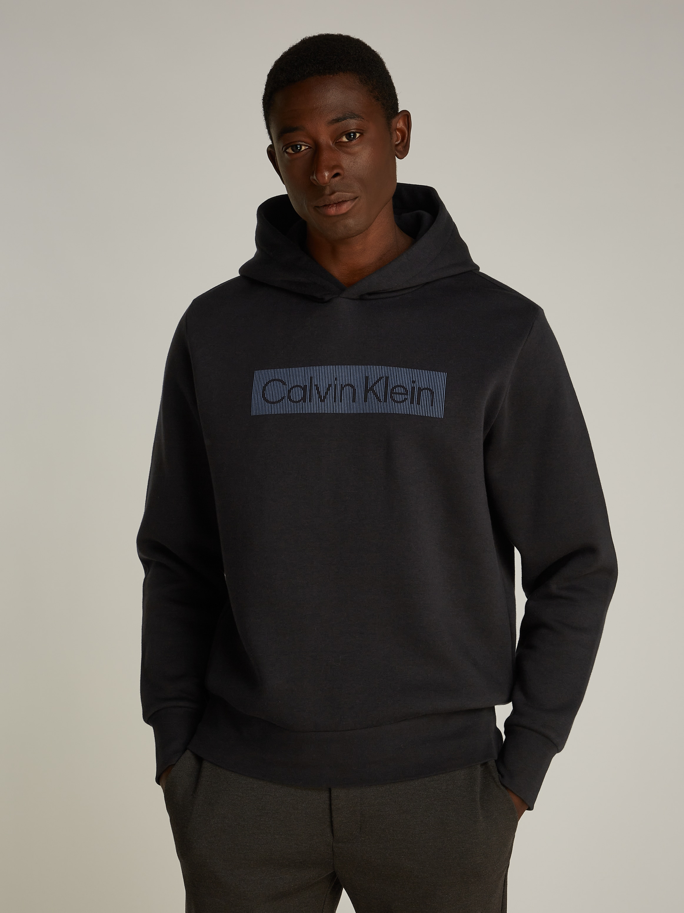 Calvin Klein Kapuzensweatshirt "BOX STRIPED LOGO HOODIE", mit Logoschriftzu günstig online kaufen