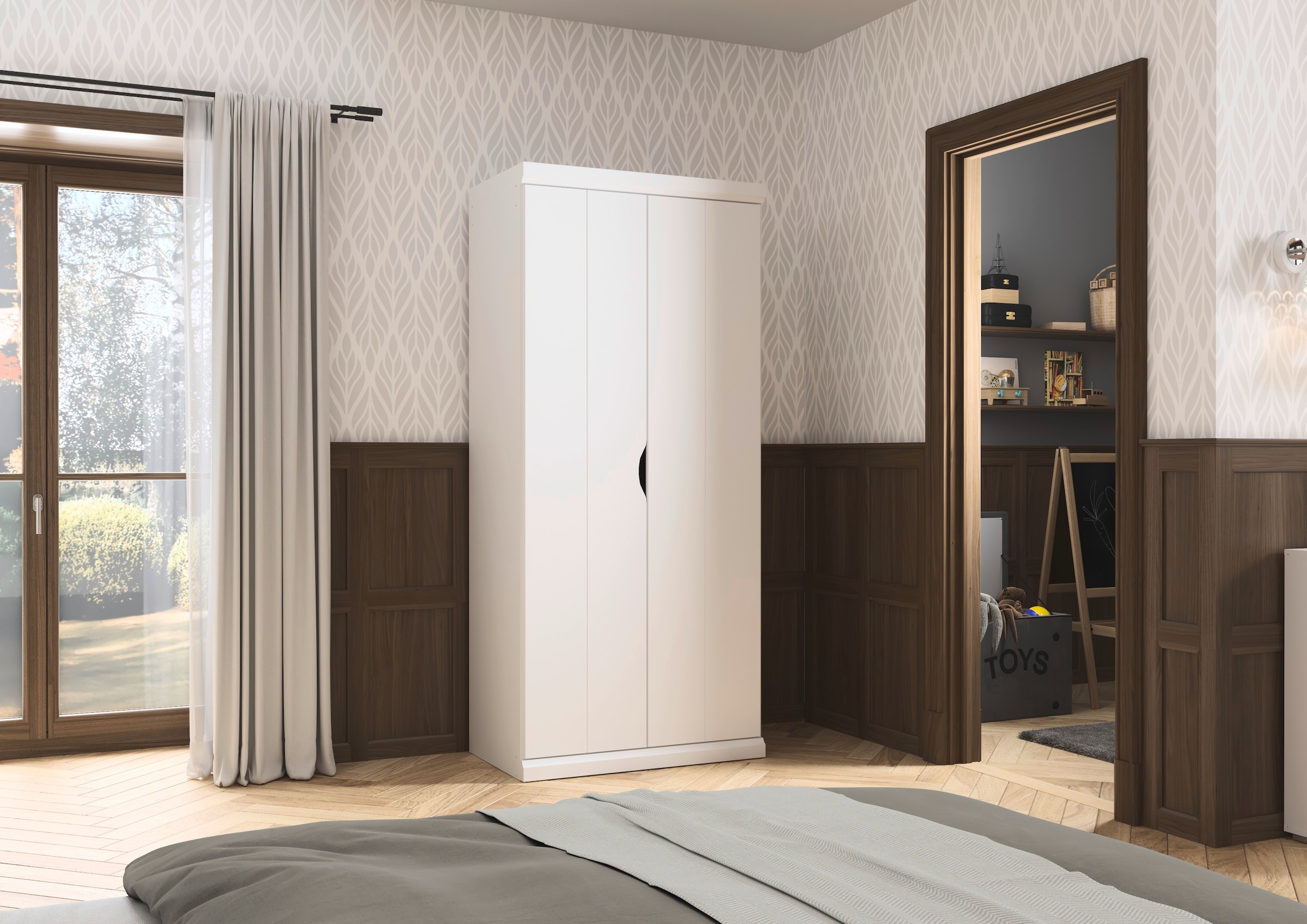 rauch Kleiderschrank »Marlene«, (in 3 verschiedenen Ausstattungen BASIC/CLASSIC/PREMIUM), in 3 Breiten 91/136/181 cm im Landhaus-Stil MADE IN GERMANY
