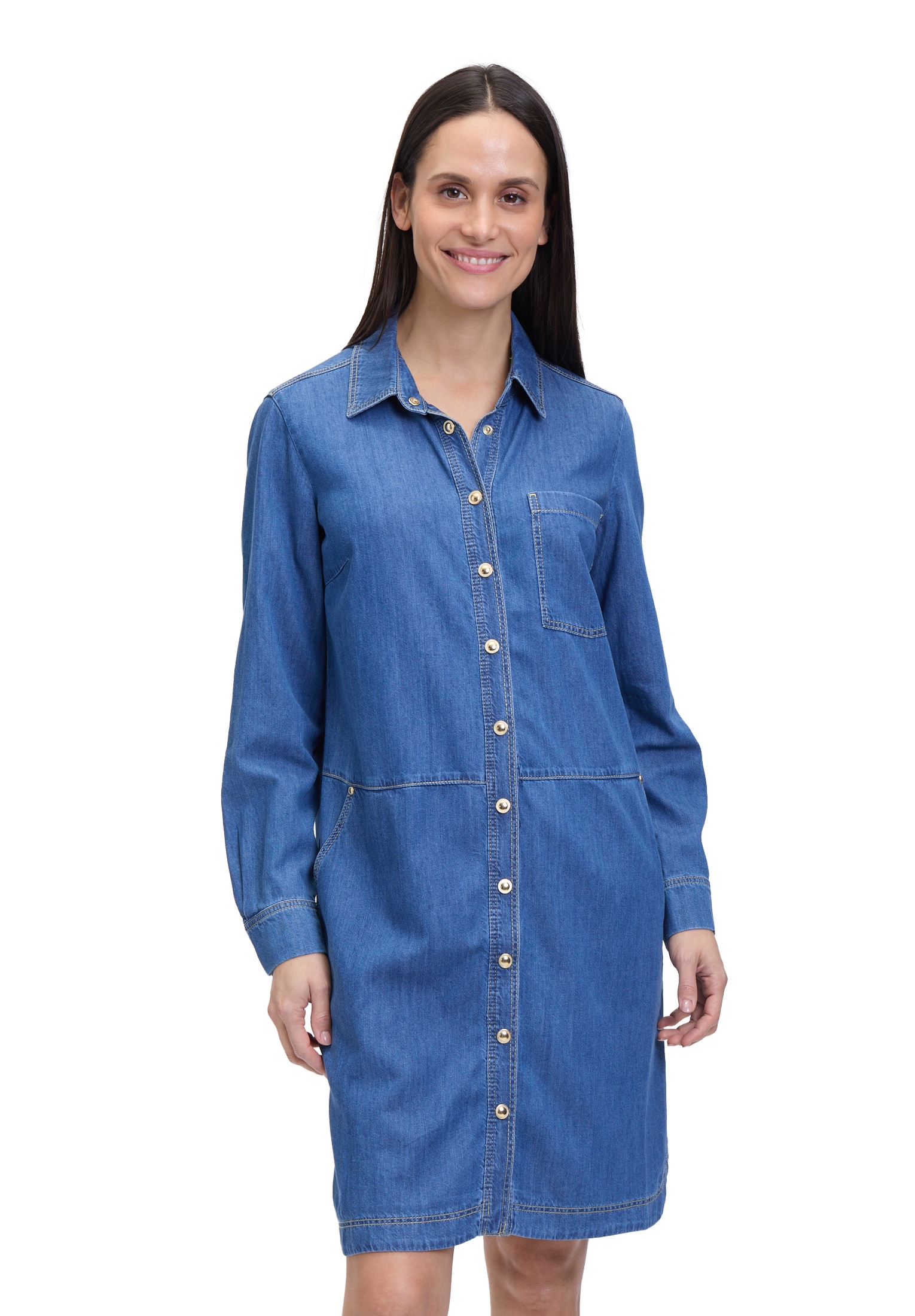 Betty Barclay Hemdblusenkleid "Betty Barclay Damen Hemdblusenkleid mit Knop günstig online kaufen