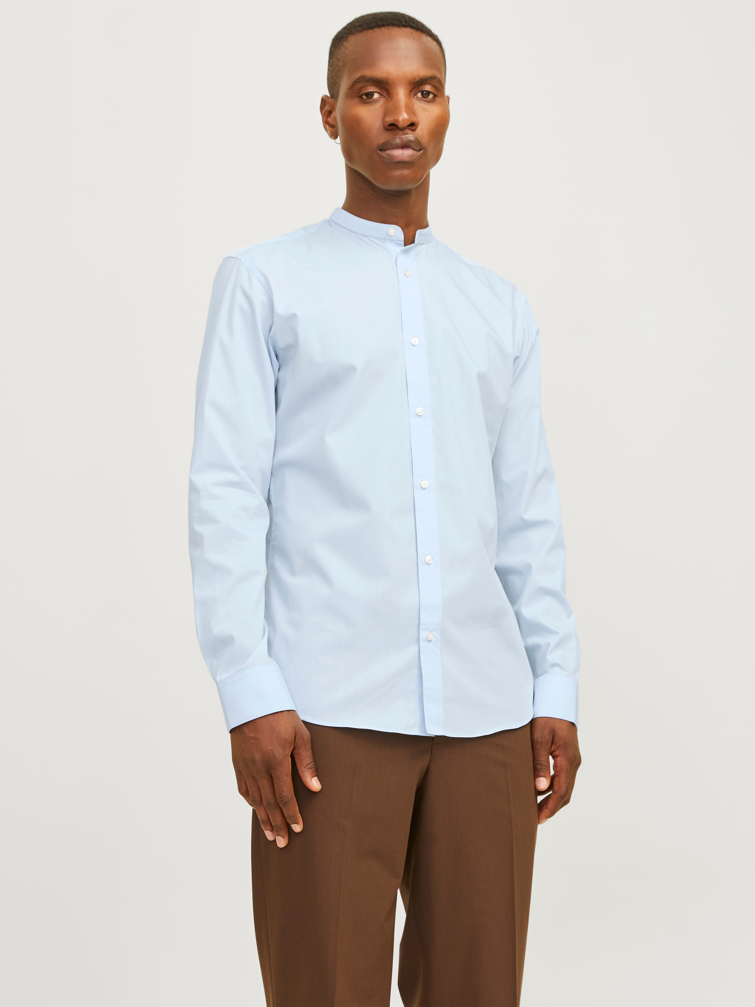 Jack & Jones Langarmhemd "JJJOE SHIRT LS PLAIN MAO" günstig online kaufen