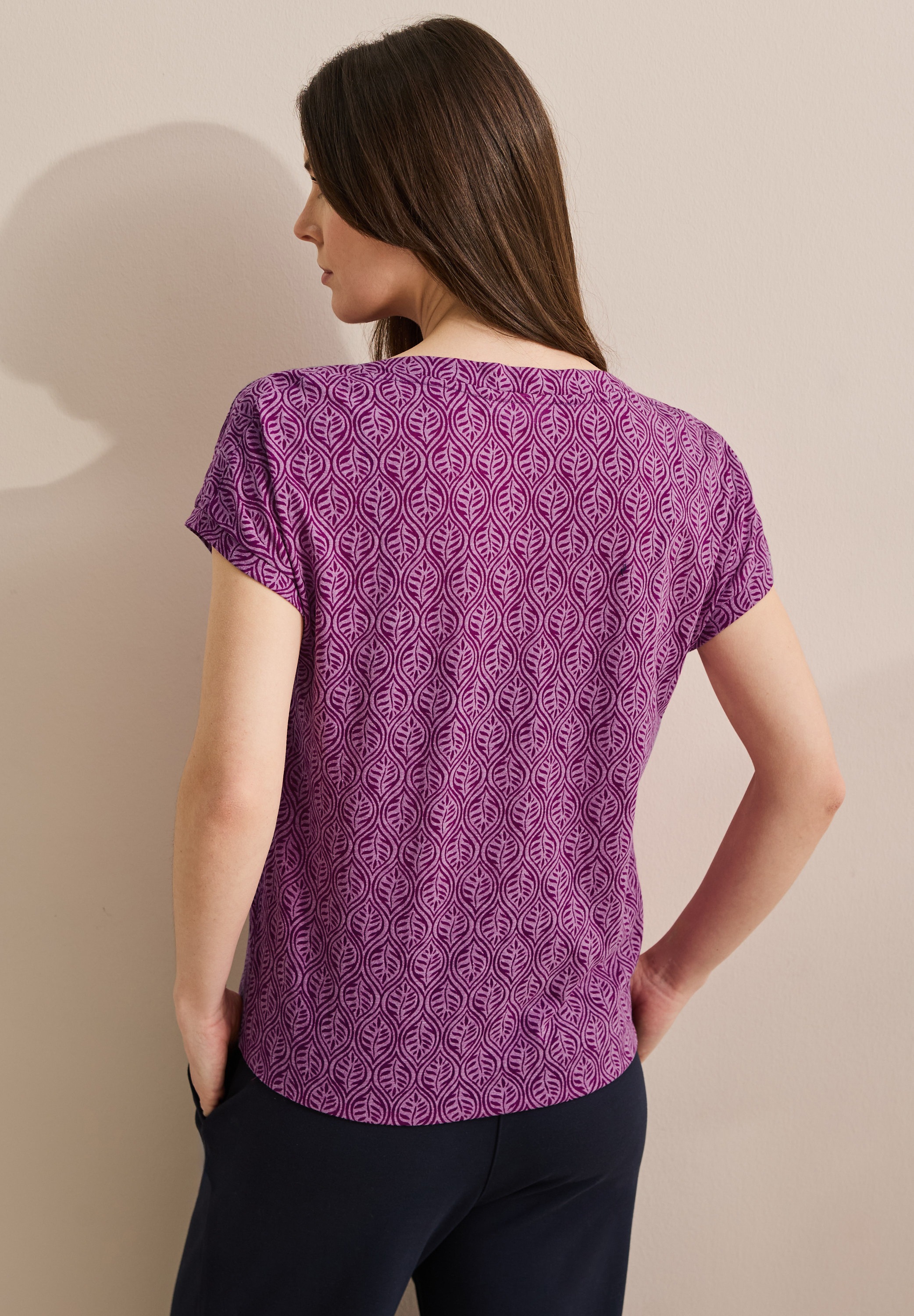 Cecil Print-Shirt, mit U-Boot-Ausschnitt