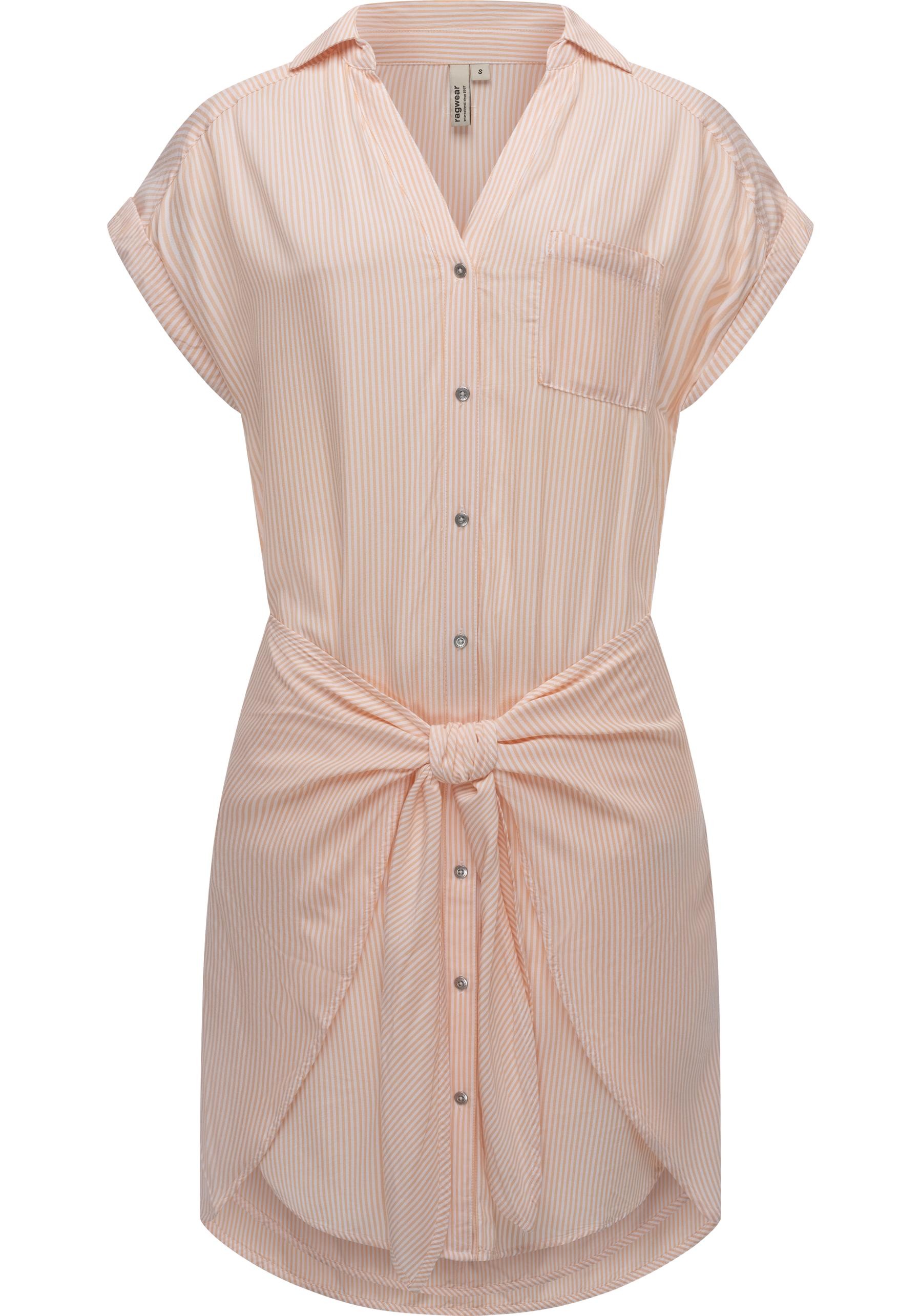 Ragwear Blusenkleid "Bahaya Stripe" Brusttaschen gestreiftes Damen Sommerkl günstig online kaufen