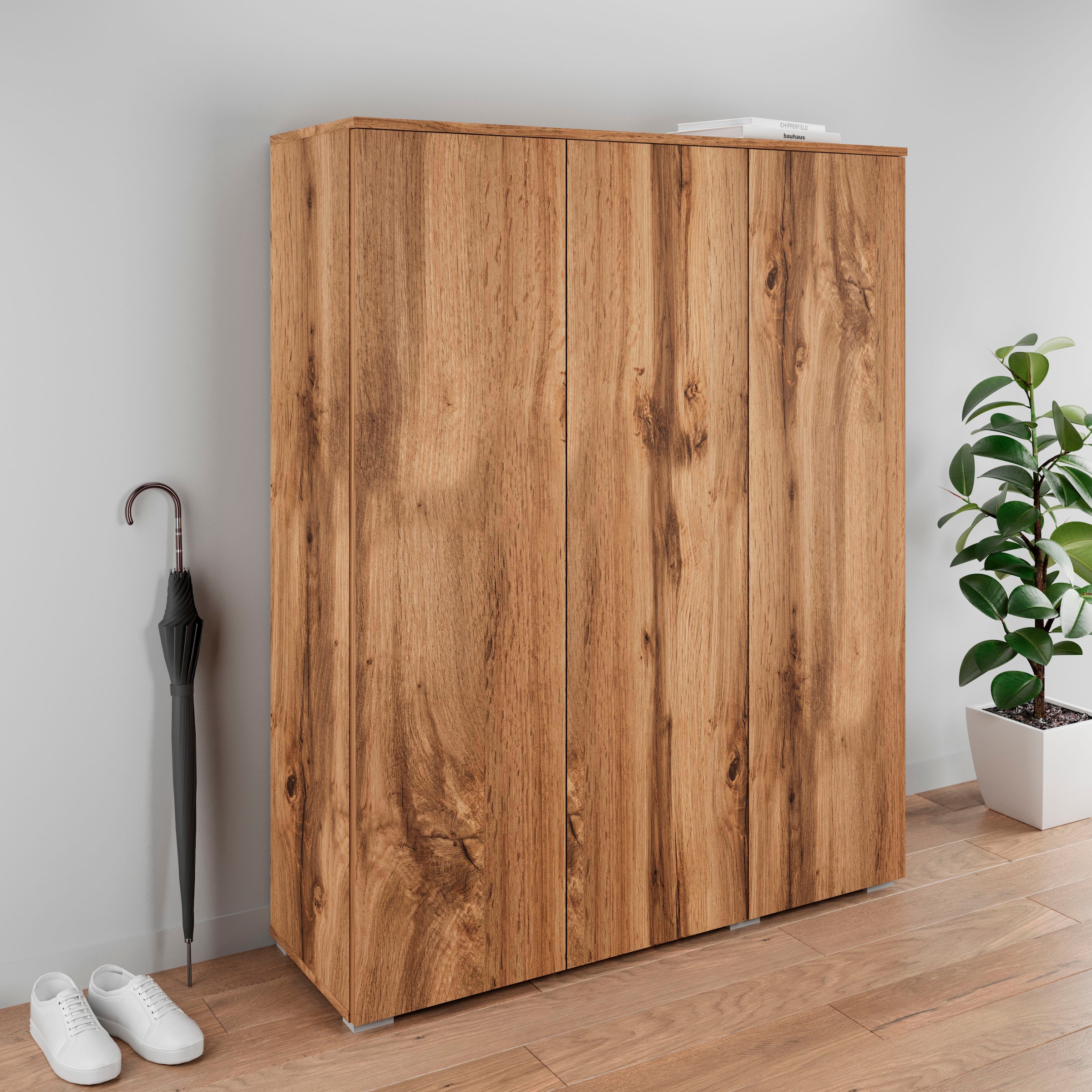 OTTO home "Paris" 3-türiger griffloser geräumiger Schuhschrank 105cm brei günstig online kaufen