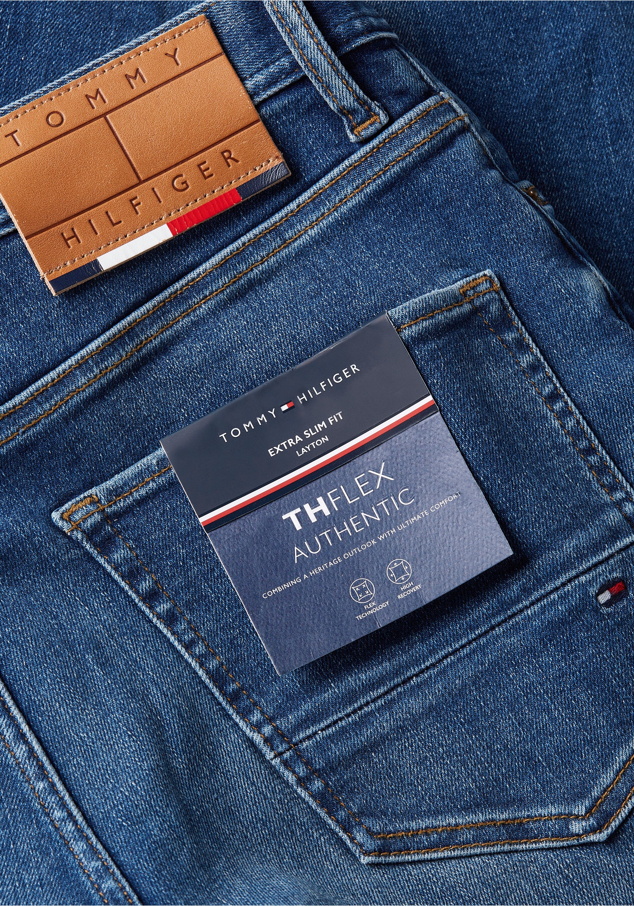 Tommy Hilfiger ▷ bestellen Kontrastdetails PSTR«, tlg.), Slim-fit-Jeans | BAUR (1 Tommy »XTR mit LAYTON Hilfiger SLIM