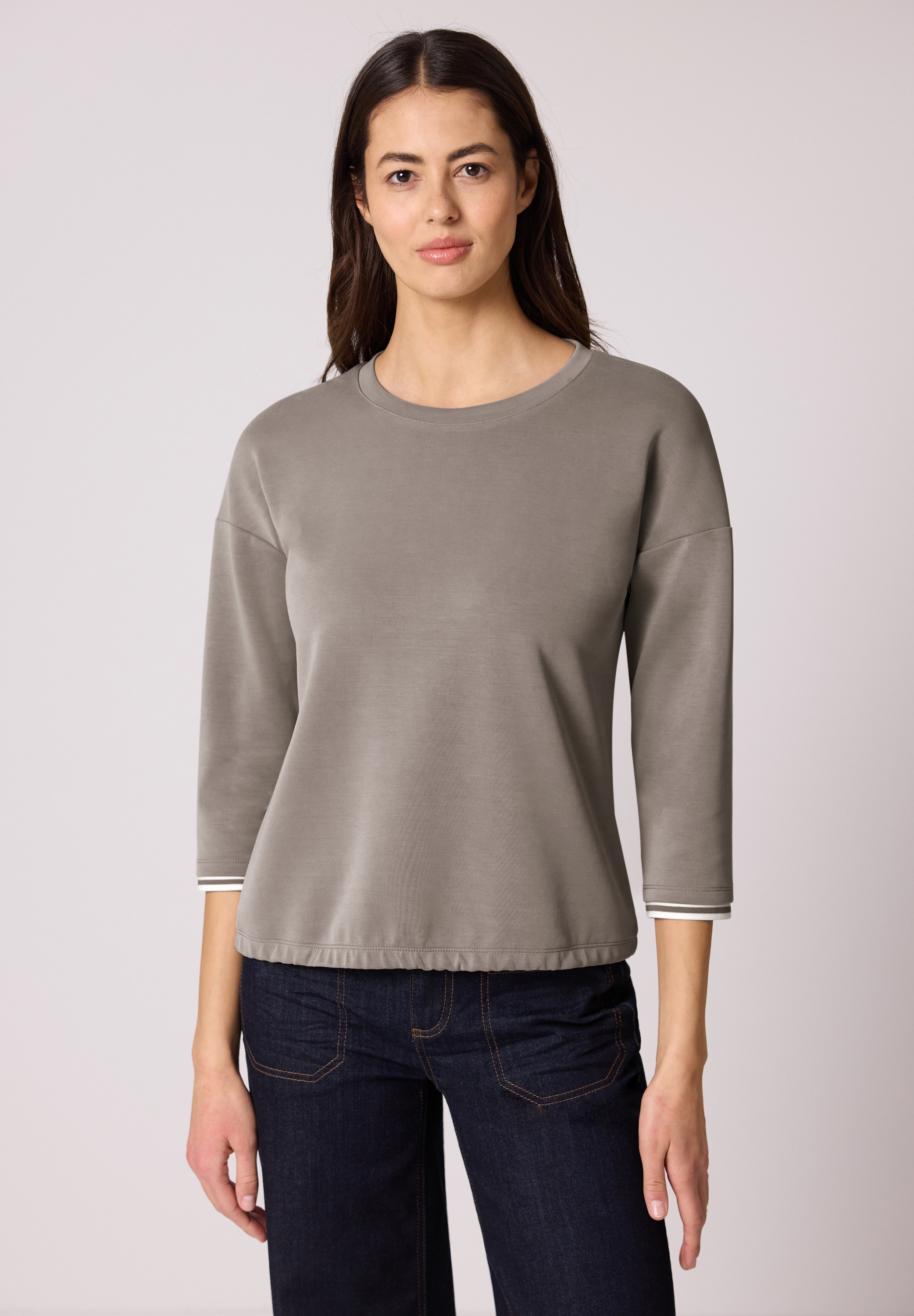 STREET ONE Rundhalsshirt Rundhalsausschnitt günstig online kaufen