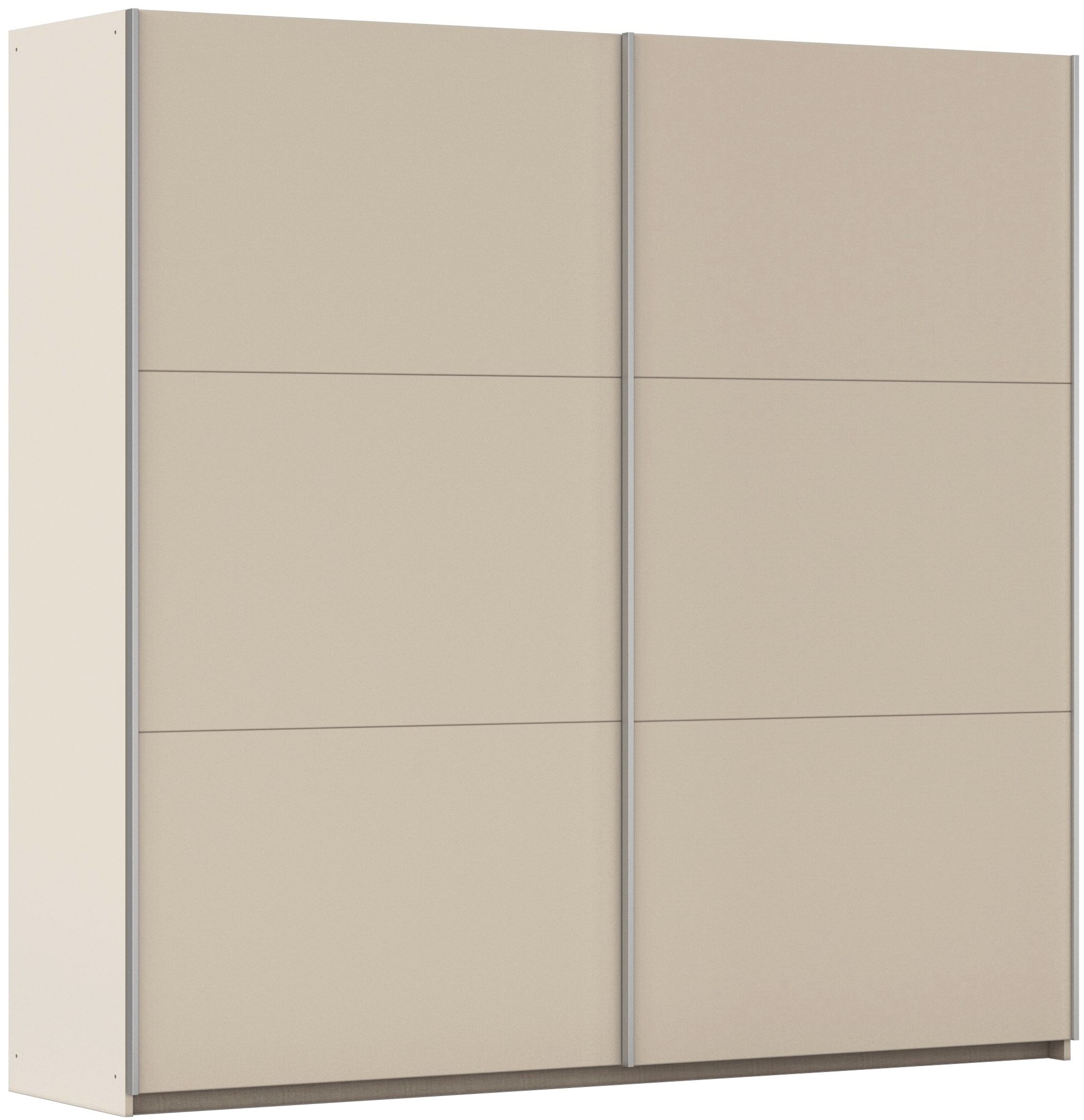 rauch Schwebetürenschrank "Kleiderschrank Drehtürenschrank Schrank Garderobe KRONACH" in 3 Ausstattungen BASIC/CLASSIC/PREMIUM, Breiten 131/175/218/261 cm, optional ohne, mit 1 oder 2 Spiegel, viel Stauraum MADE IN GERMANY