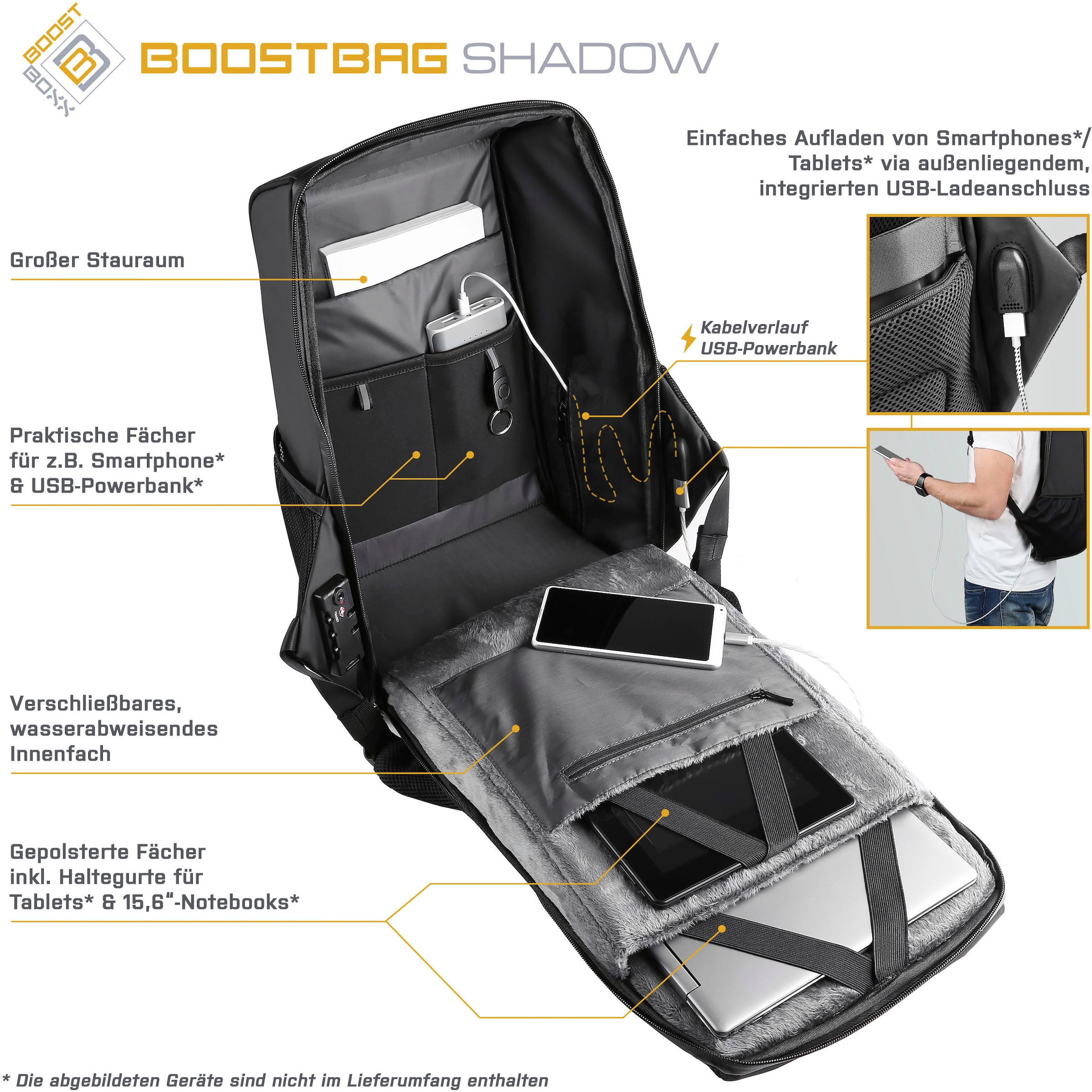 BoostBoxx Notebookrucksack »Boostbag Shadow«