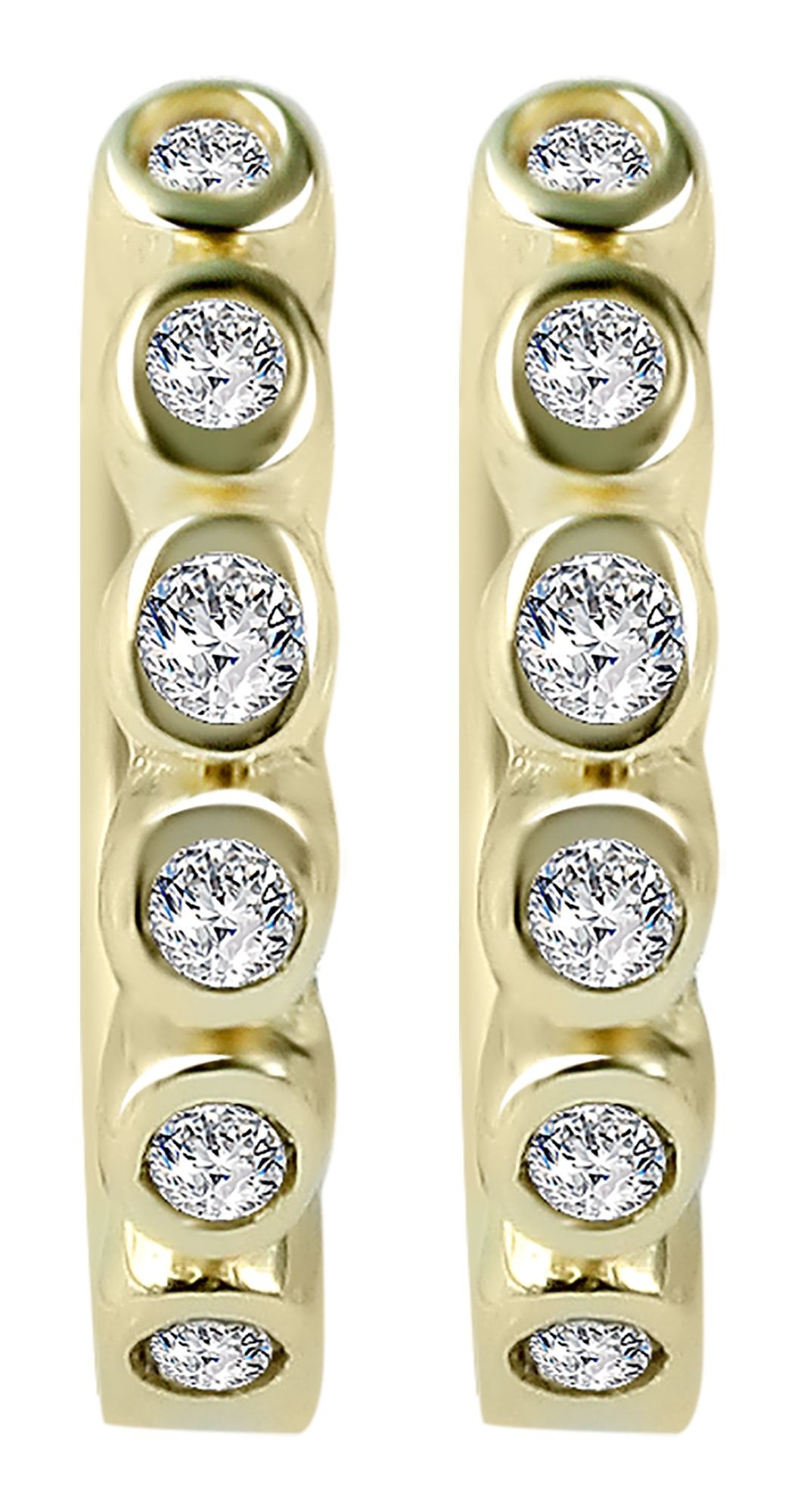 Adelia´s Klappcreolen "Damen Ohrringe – Klappcreole aus 333 Gold mit Zirkon günstig online kaufen