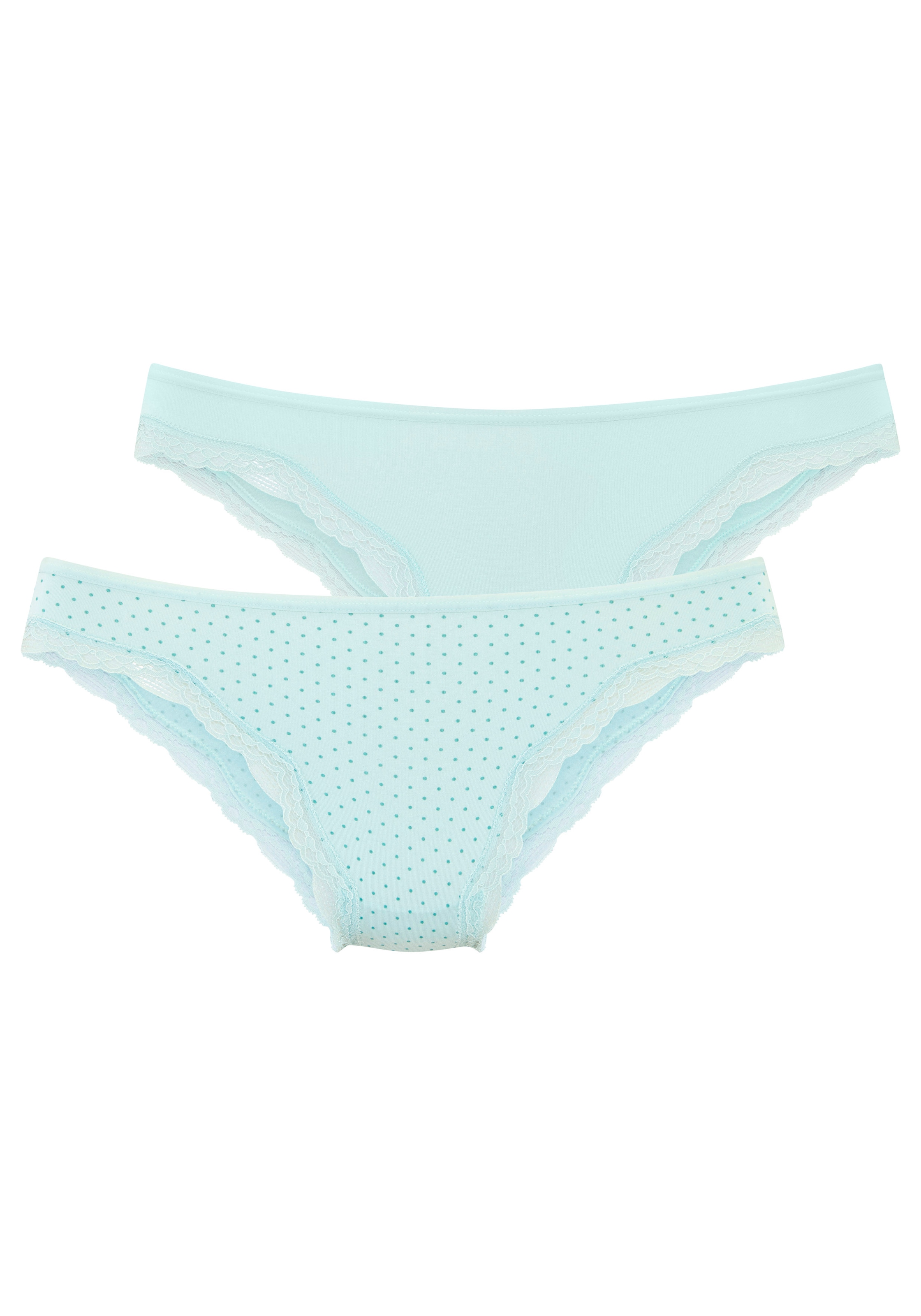 LASCANA Brasilslip 2er-Pack, aus hochwertiger Modal-Qualität mit Spitze