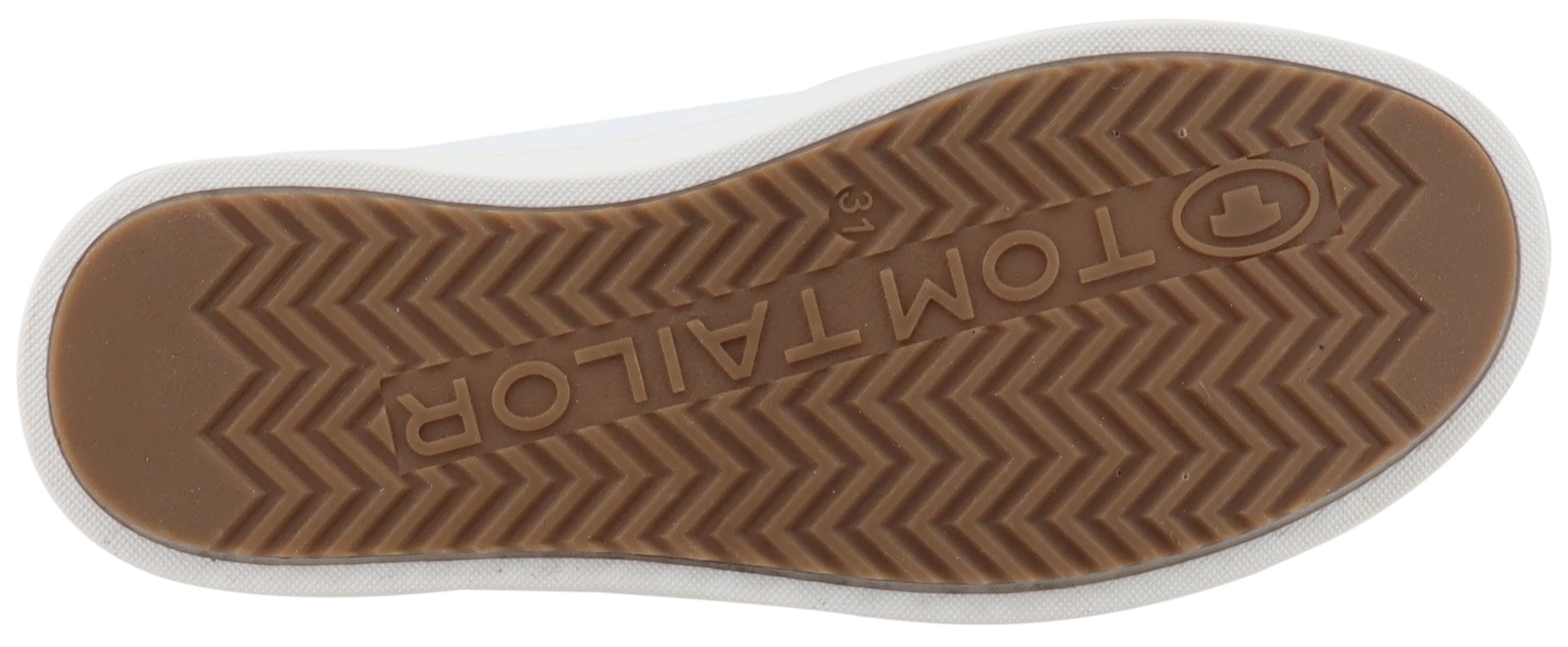 TOM TAILOR Plateausneaker, Freizeitschuh, Halbschuh, Schnürschuh mit süßem Herzchendruck