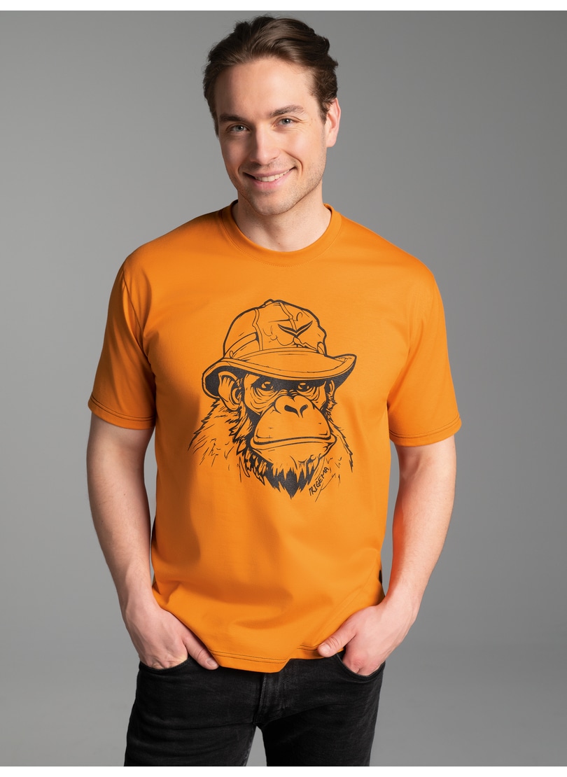 Trigema T-Shirt »TRIGEMA T-Shirt mit Affen-Printmotiv« 1 Stk. tlg.