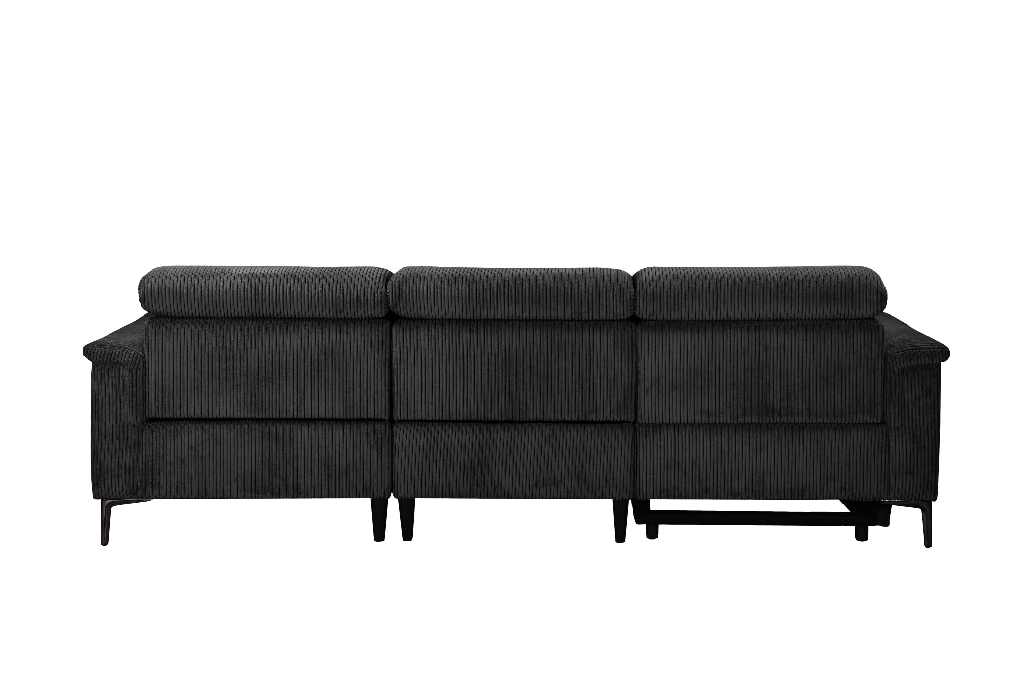 Places of Style Ecksofa »Lund in Cord, L-Form, 261 cm, manuelle und elektr. Relaxfunktion,«, USB-A und Kopfteilverstellung