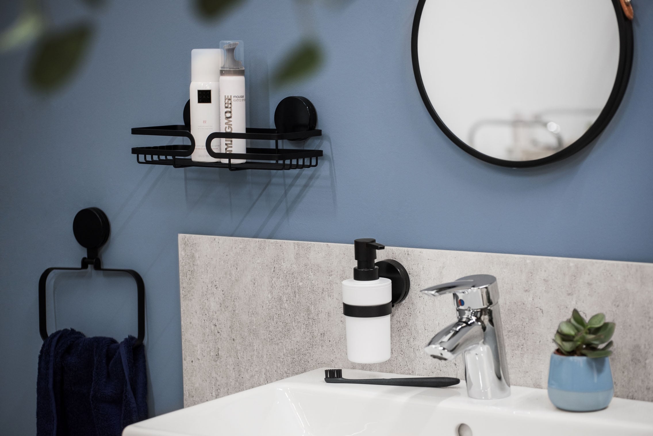 WENKO Duschablage »Static-Loc® Plus  Pavia« Badezimmer-Ablage, Befestigen ohne bohren