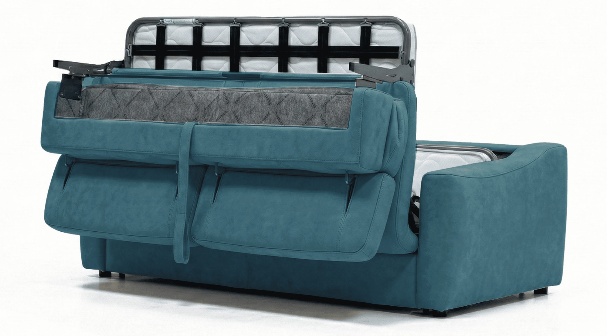 Egoitaliano Schlafsofa »STRIKE, Made in Italy-Designsofa mit Dauerschlaffunktion,Breite 195 cm« Bettsofa, Luxus-Microfaser Lederoptik mit verstellbaren Kopfstützen