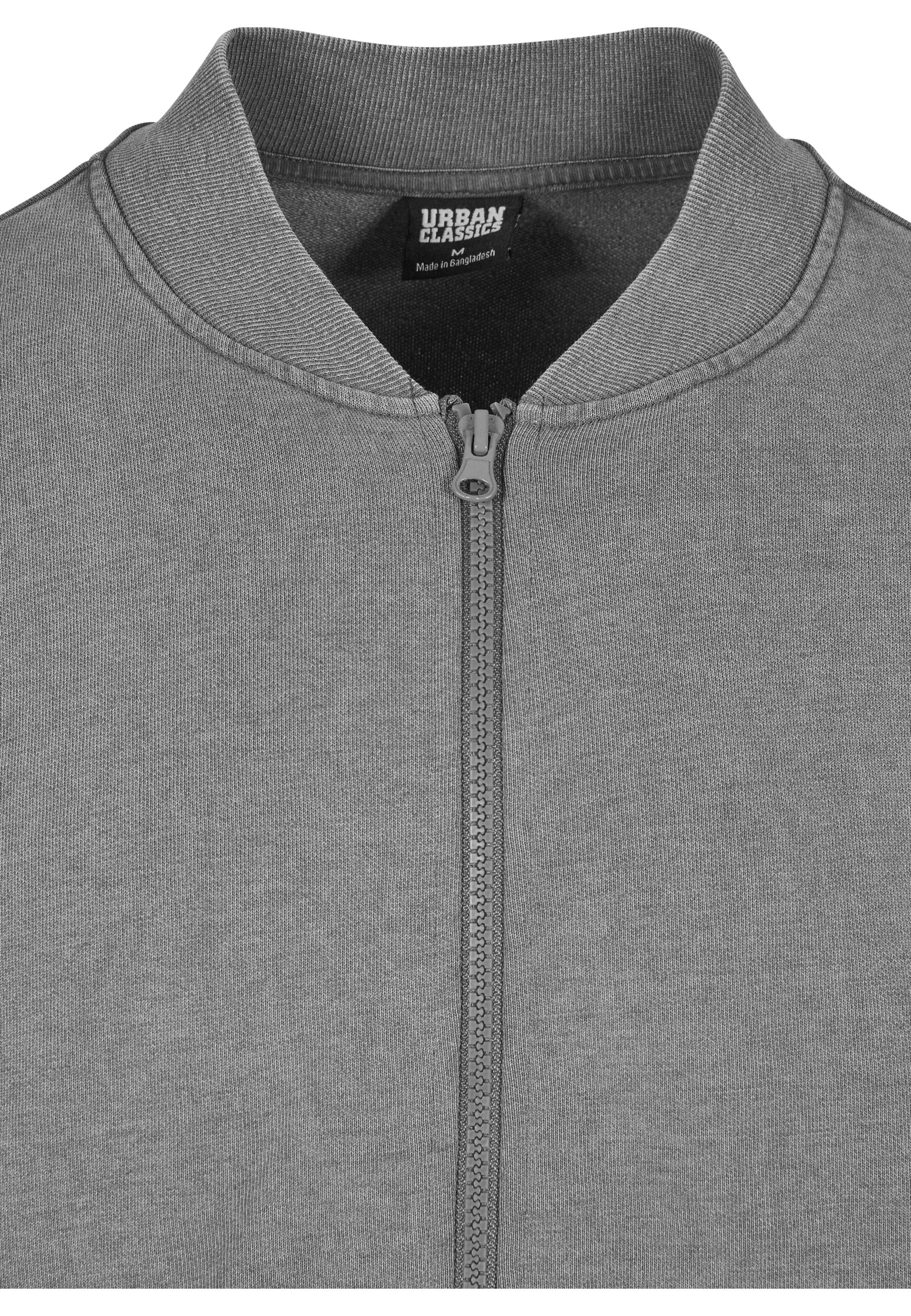 URBAN CLASSICS Bomberjacke »Urban Classics Herren Washed Sweat Bomber« 1 Stk. tlg. ohne Kapuze