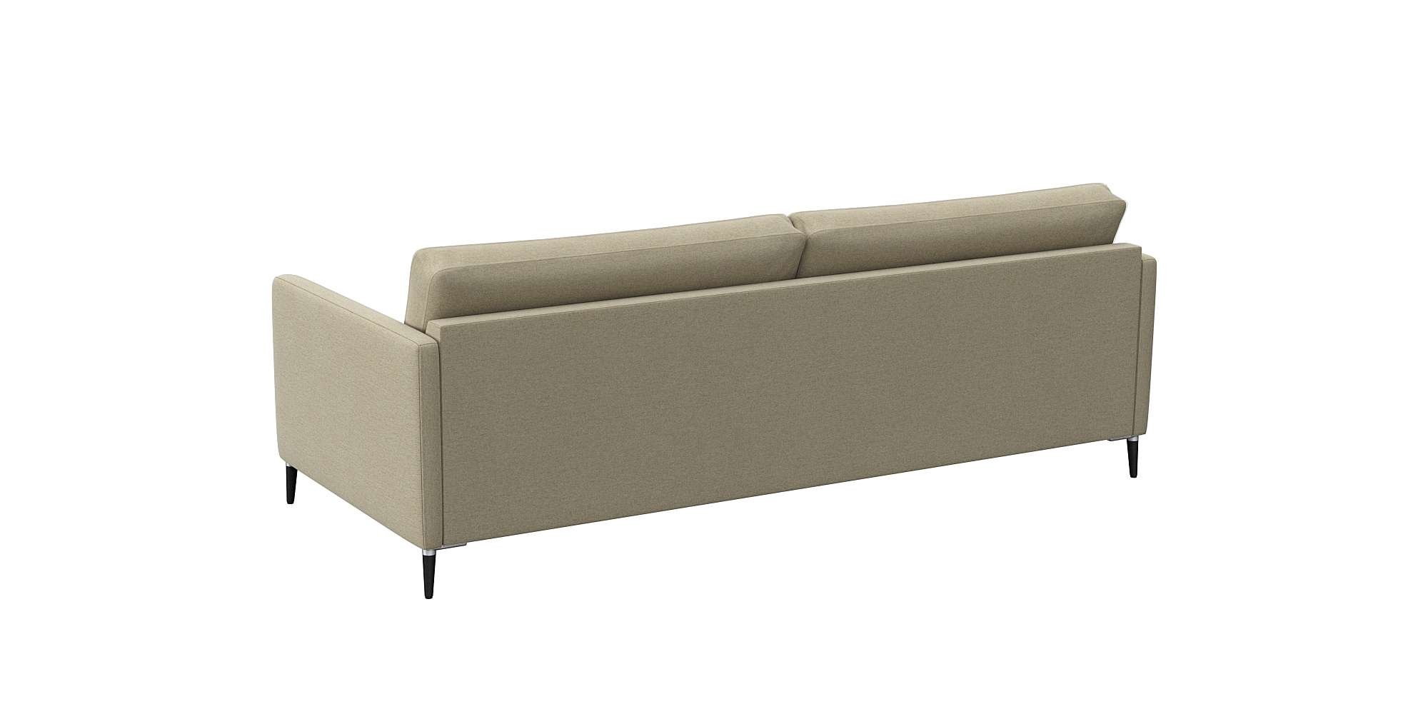 FLEXLUX 3-Sitzer »Fiore, super Sitzkomfort durch Kaltschaum im Sitz« schmale Armlehnen, Füße Alu+schwarz