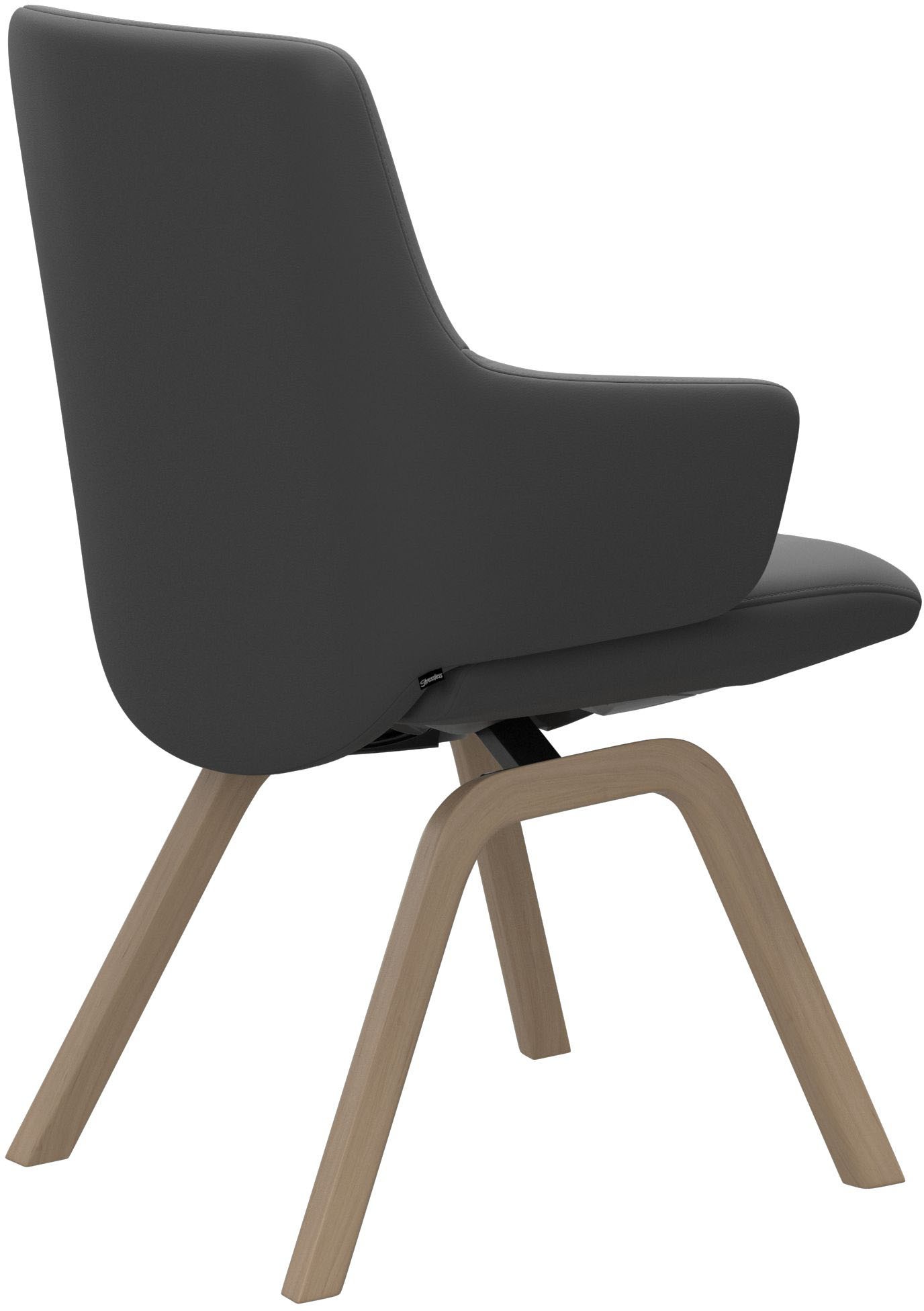 Polsterstuhl STRESSLESS "Laurel", grau (grau batick, schwarz), B:58cm H:92cm T:59cm, Leder BATICK: BATICK ist ein leicht korrigiertes, durchgefärbtes und genarbtes Möbelleder, bei dem die meisten Unebenheiten und Spuren in der Regel entfernt wurden., Stüh 3