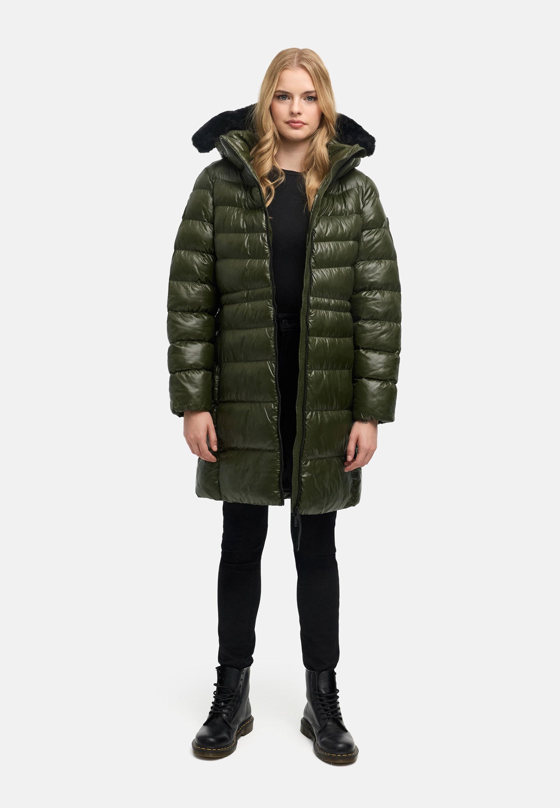 Navahoo Steppmantel »Lumeiaa 14« Warmer Damen Wintermantel mit Kunstfellbesatz