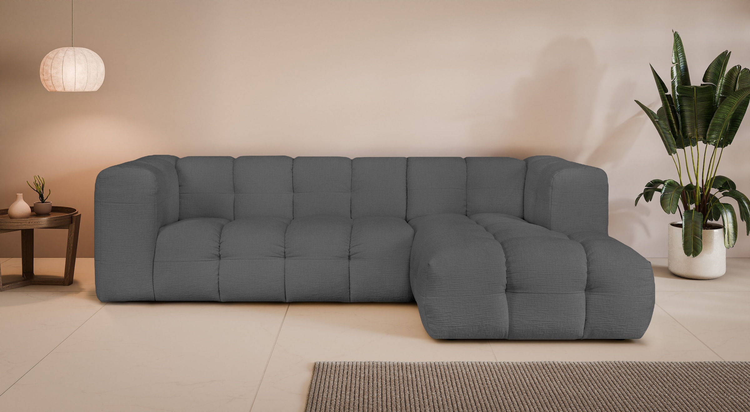 LeGer Home by Lena Gercke Ecksofa "TALISHA L-Form Designersofa, moderne Steppung, B/T/H: 276/178/75 cm" aufwendig gepolstert, hoher Sitzkomfort