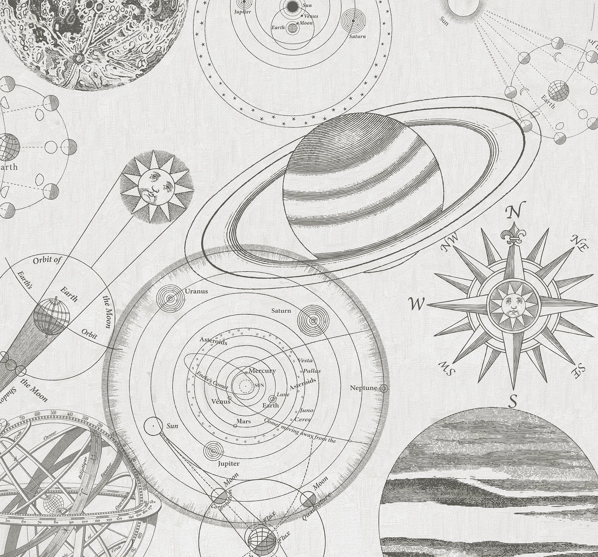 Komar Vliestapete »Cosmos Sketch« 300x280 cm...