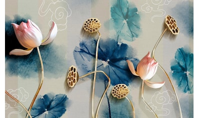 Papermoon Fototapete »Muster mit Blumen«, Vliestapete, hochwertiger Digitaldruck,... kaufen
