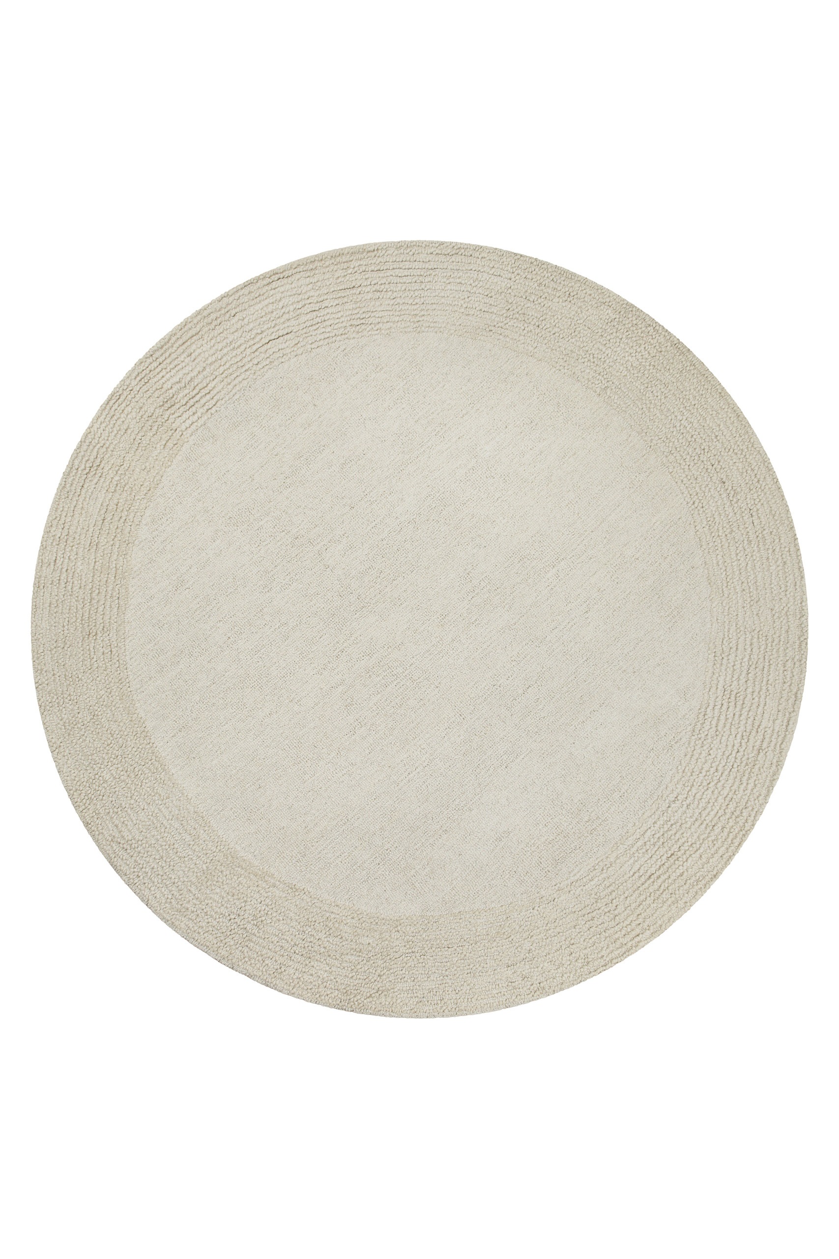 Wecon home Wollteppich »Hamptons TWENTYONE«, rund, 15 mm Höhe, Schurwolle, Kurzflor, Wohnzimmer, Schlafzimmer, elegant, Bordüre