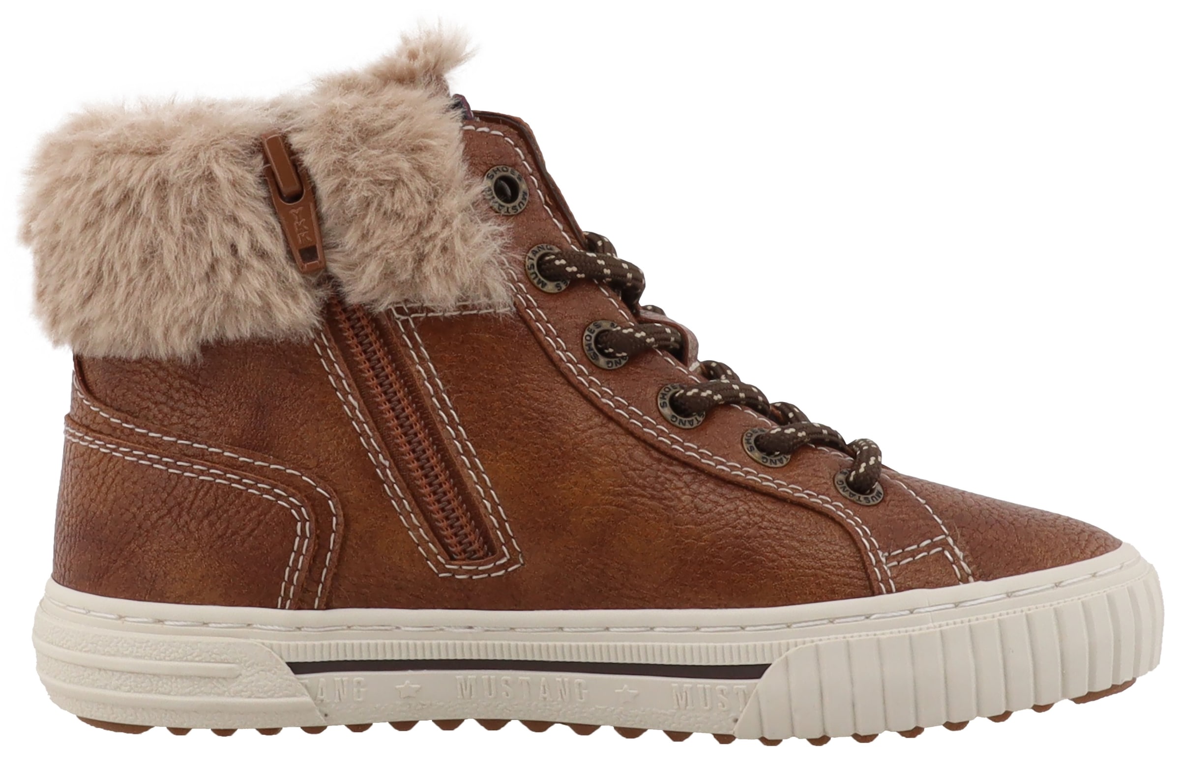 Mustang Shoes Winterboots »Ezio«, High Top Sneaker, Schnürboots mit Reißverschluss