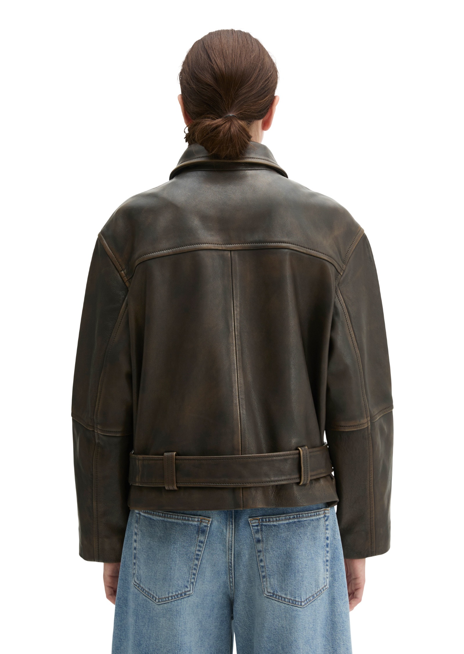 Marc O'Polo Lederjacke »aus softem Lammleder in Vintage-Optik« ohne Kapuze