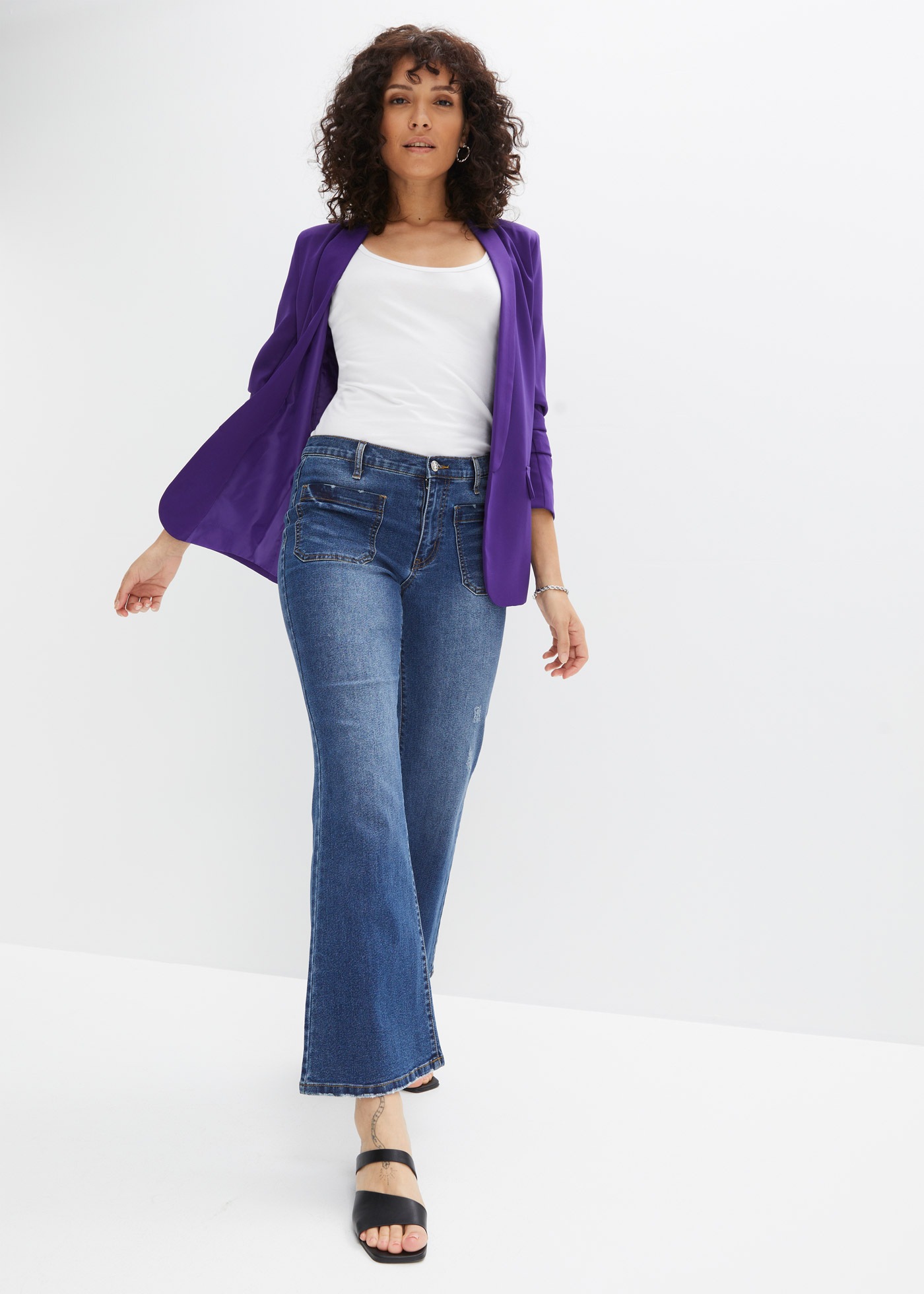 Bonprix Women's Jacket Blazer Purple Size 38 3