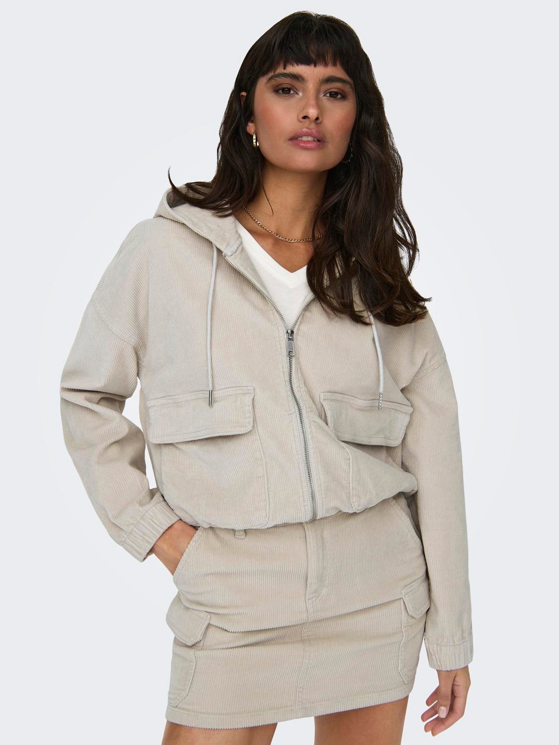 ONLY Cordjacke "ONLKENZIE L/S CORD JACKET PNT NOOS" mit Kapuze Baumwollmisc günstig online kaufen