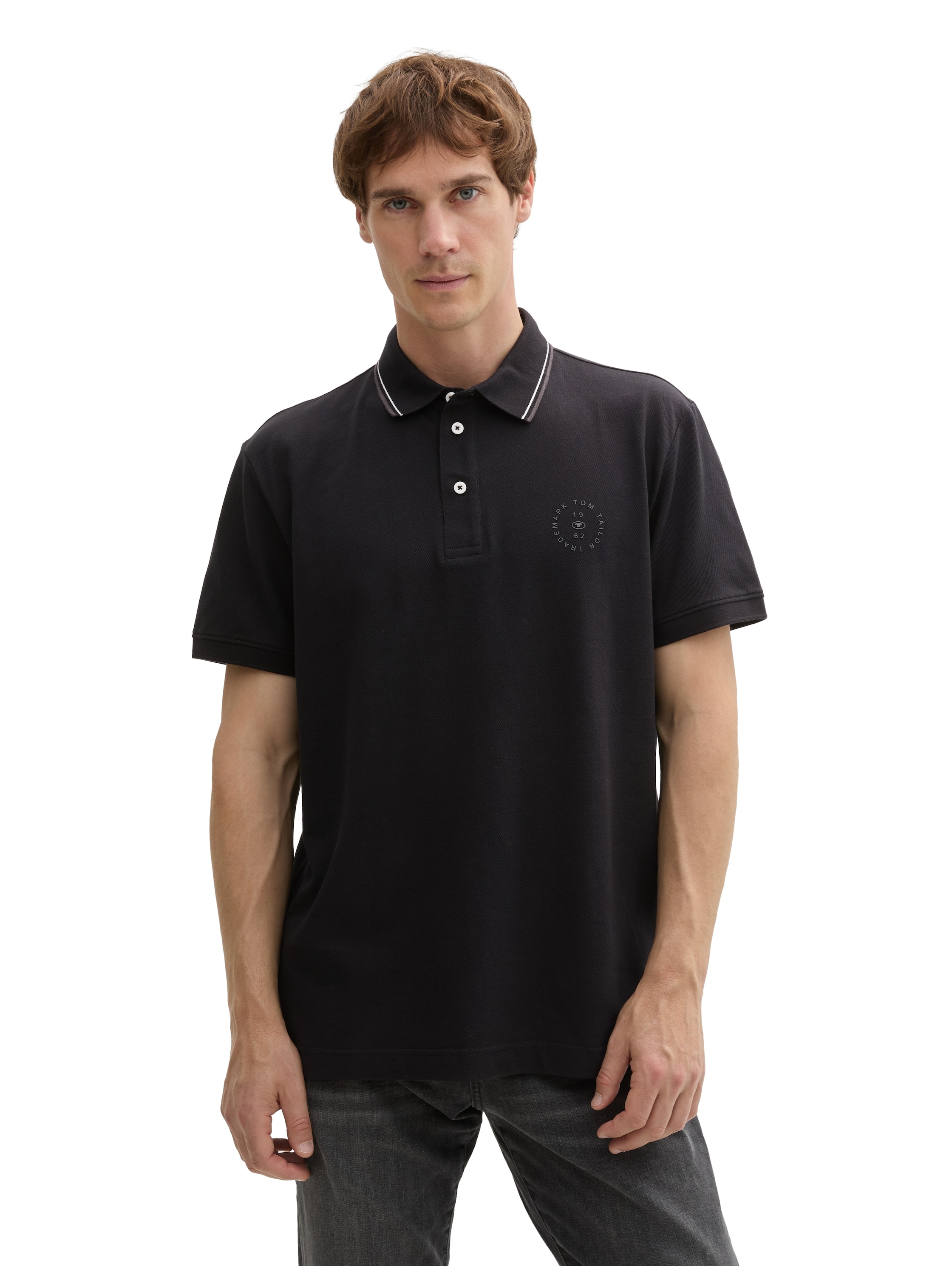 TOM TAILOR Poloshirt, mit Logo Print