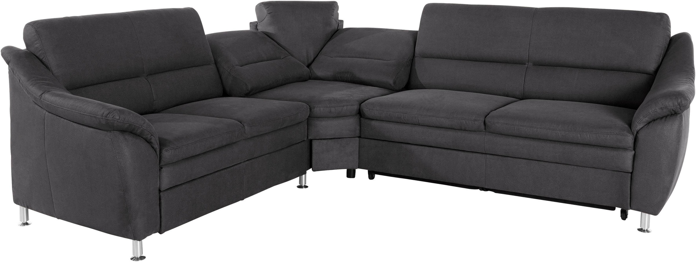 Ecksofa HOME AFFAIRE "Cardoso L-Form", grau (anthrazit), B:260cm H:90cm T:230cm, Luxus-Microfaser ALTARA NUBUCK (100% Polyester);Luxus-Microfaser weich (90% Polyester, 10% Polyamid);Struktur (52%Polyester, 35% Acryl, 13%Cotton);Luxus-Microfaser Lederoptik 9