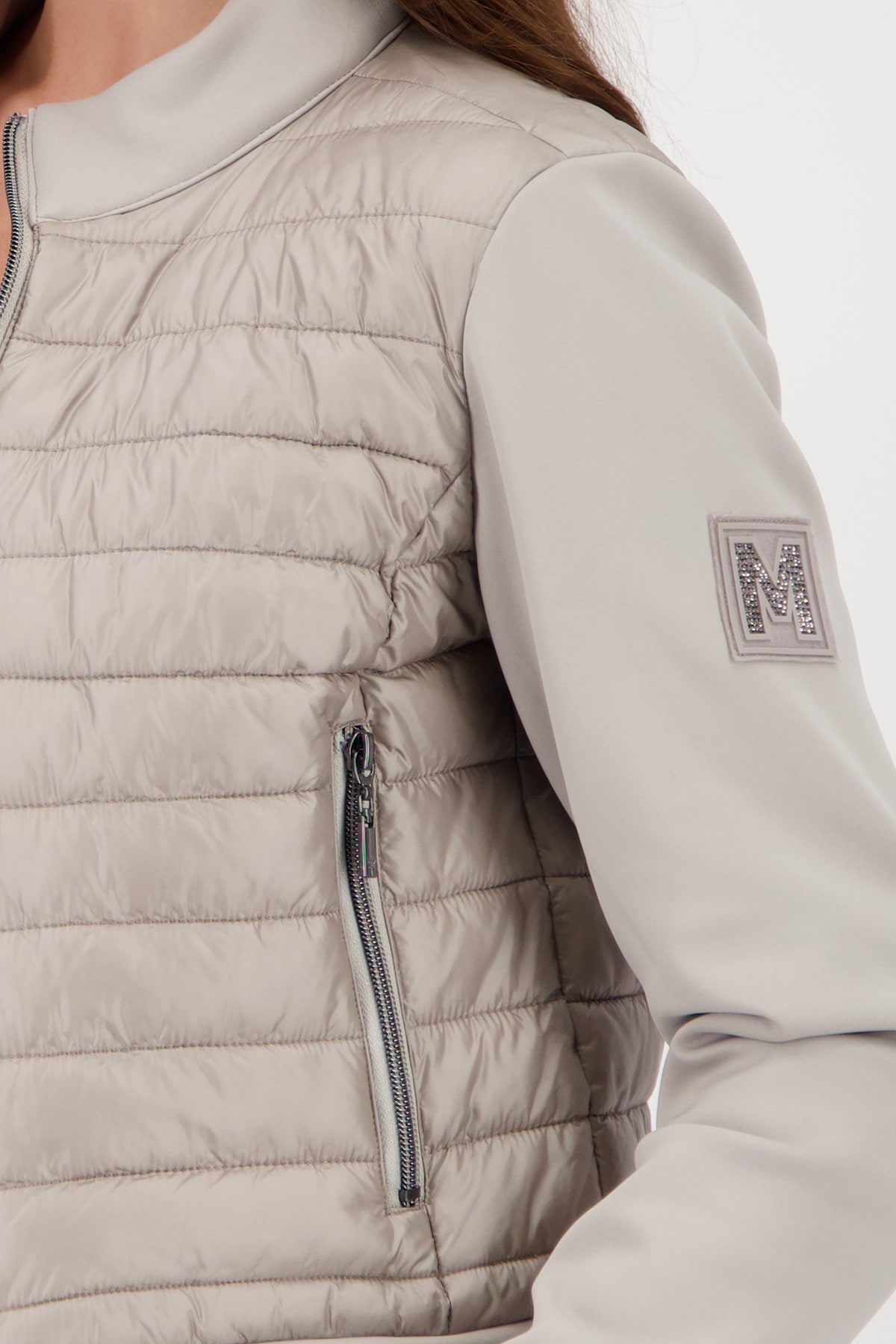 Monari Steppjacke »Jacke Stepp + Neopren«, ohne Kapuze, Mit Rundhalsausschnitt