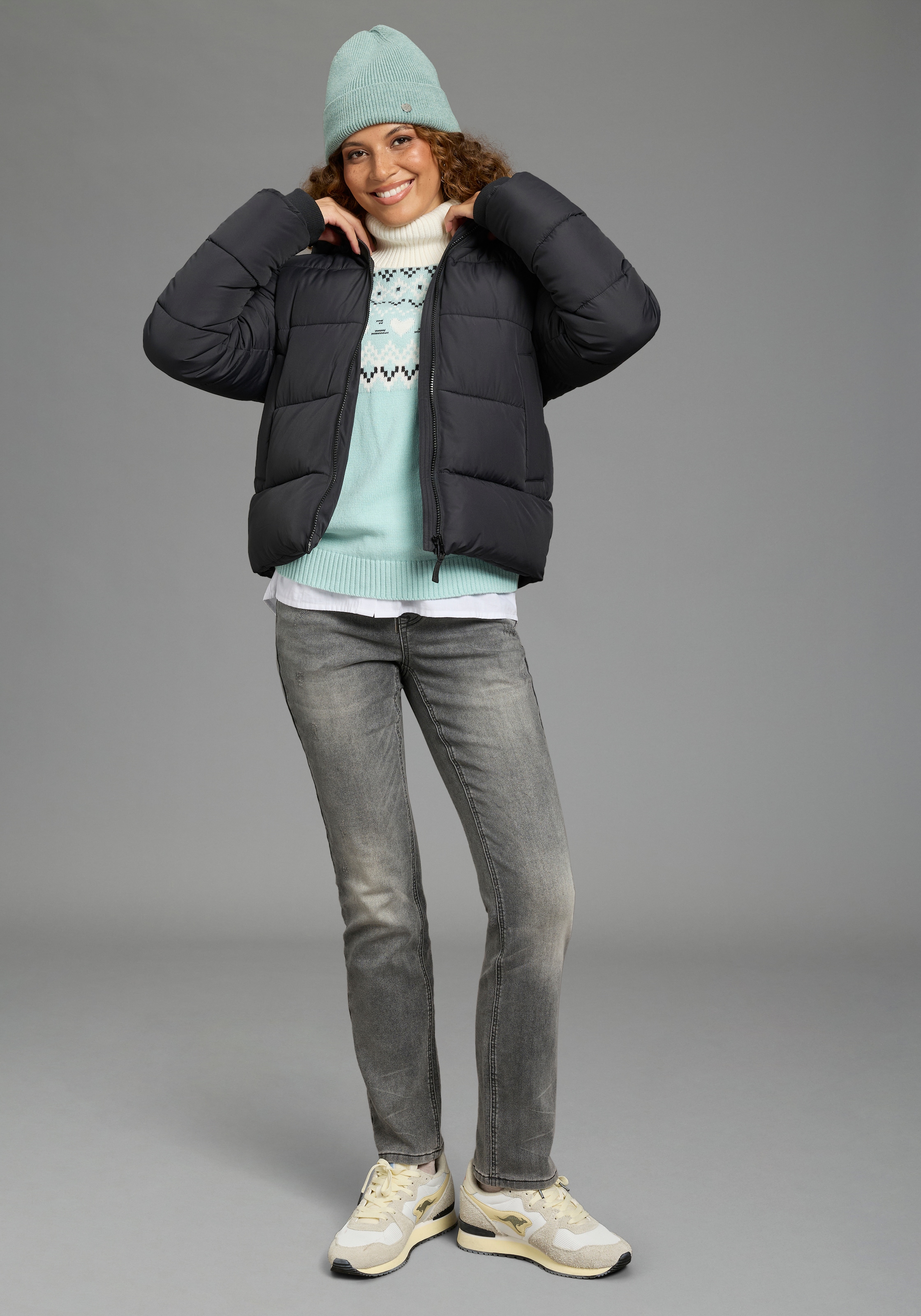 KangaROOS Steppjacke mit Kapuze Puffer Jacke mit Kapuze