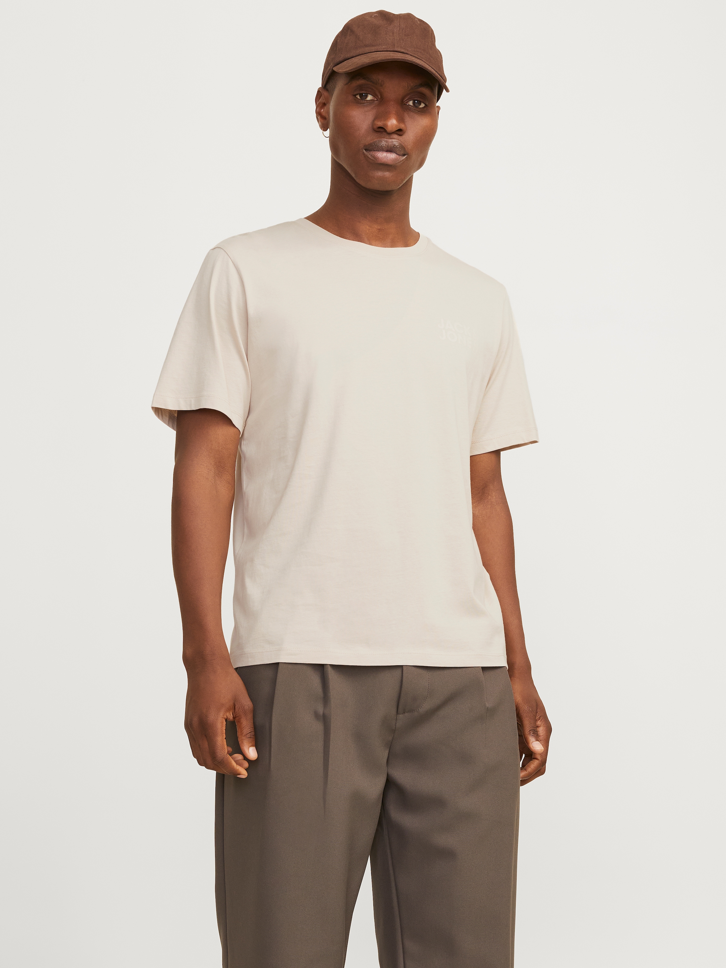 Jack & Jones T-Shirt "JJECORP Herren-Tee mit figurbetonter Silhouette" bedruckt, modisch, schmal, Baumwolle, Rundhals
