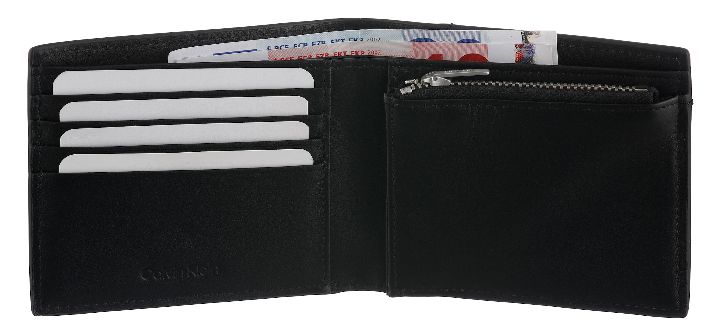 Calvin Klein Geldbörse »COATED BILLFOLD w COIN + CARD«, Herren Geldbeutel, Portemonnaie mit Monogramm-Print