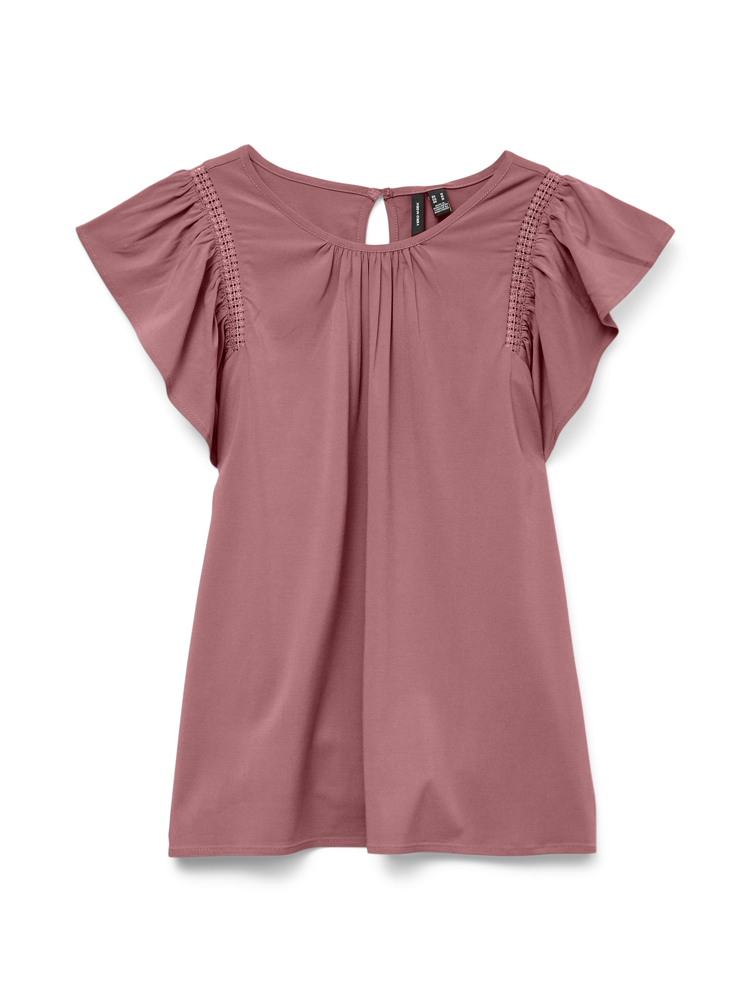 Vero Moda Kurzarmbluse »VMBELLA SS LACE Marškinė...