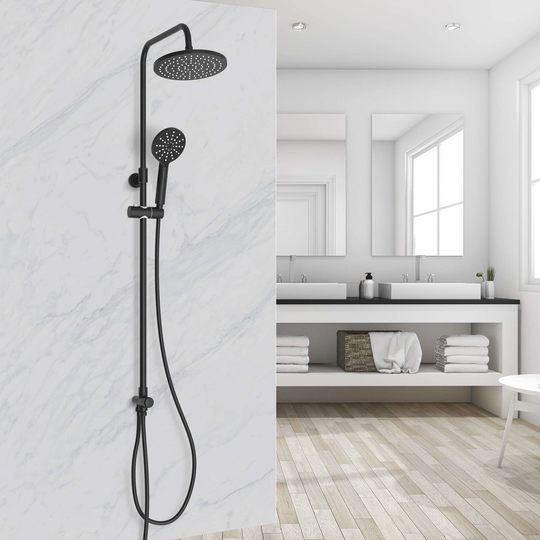 Marwell Duschbrause »RAINSTAR« Set,  mit höhenverstellbarer Brausestange