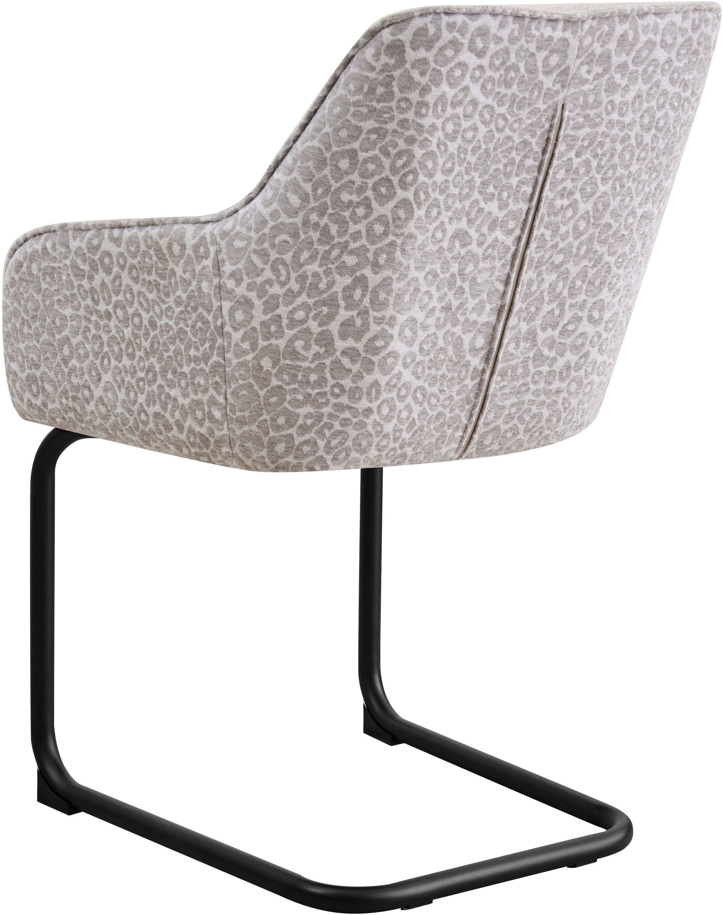 OTTO home Freischwinger »Albany« (Set) 2 Stk.moderner Freischwinger mit Leopardenlook und hochwertigem Webstoff