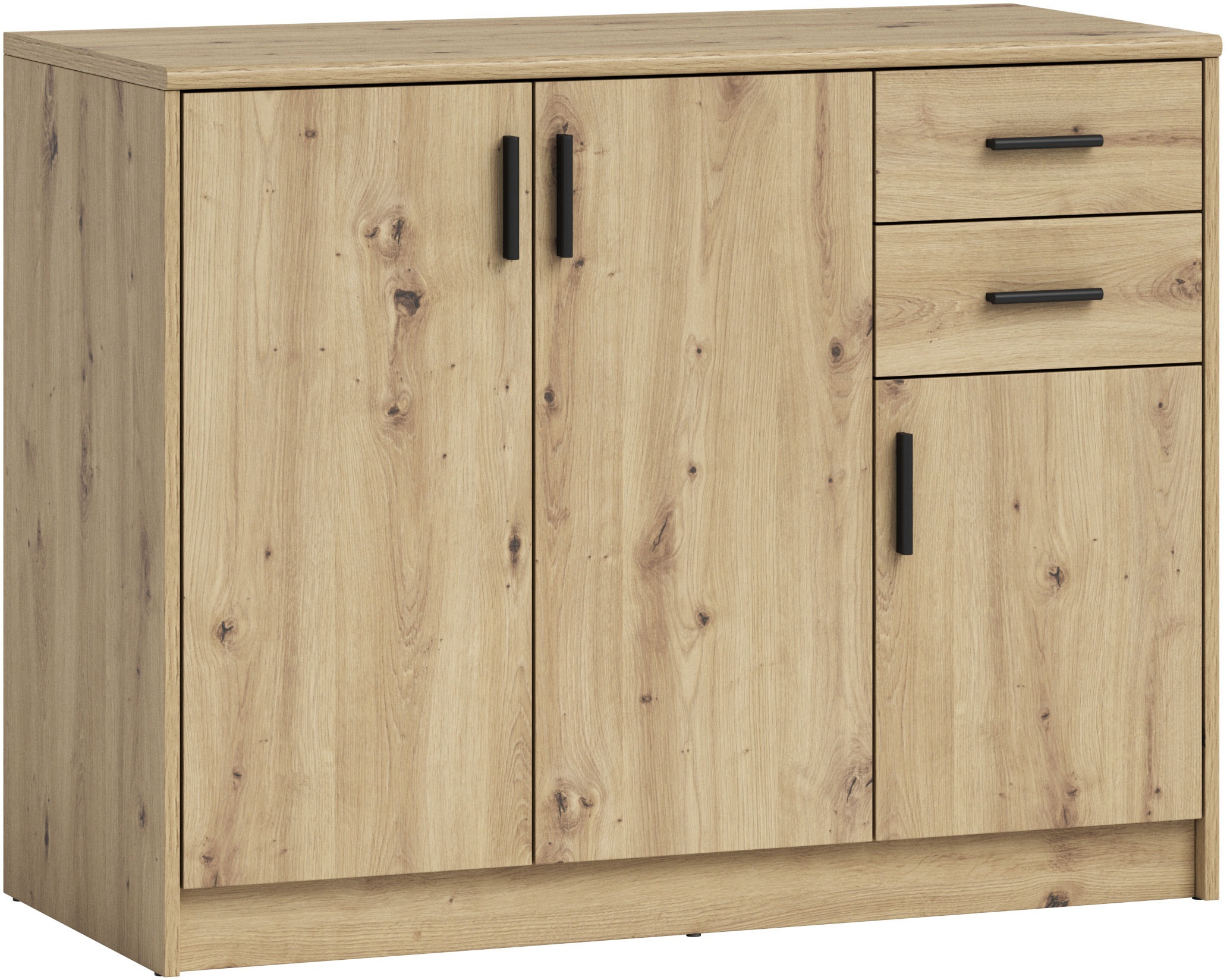 HBZ Sideboard »Nelly Kommode, BxHxT 109x86x50cm«, (1 St.), Breite 109cm, Einlegeböden verstellbar, foliert
