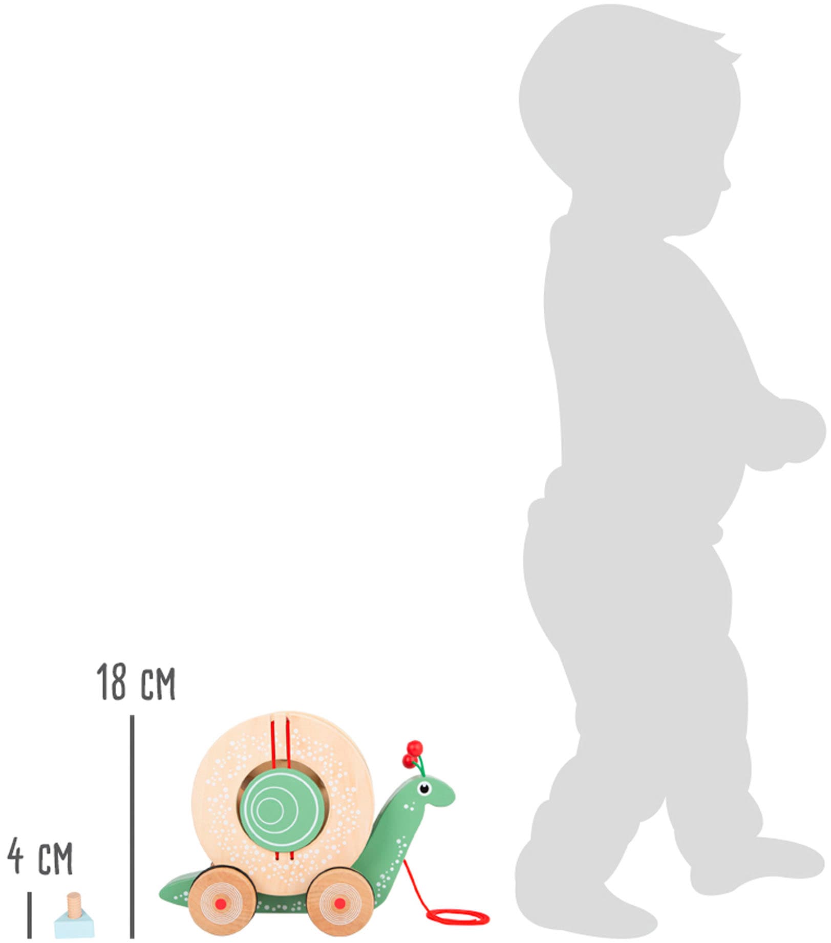 Small Foot Nachziehspielzeug »Nachzieh-Stecktier Schnecke«