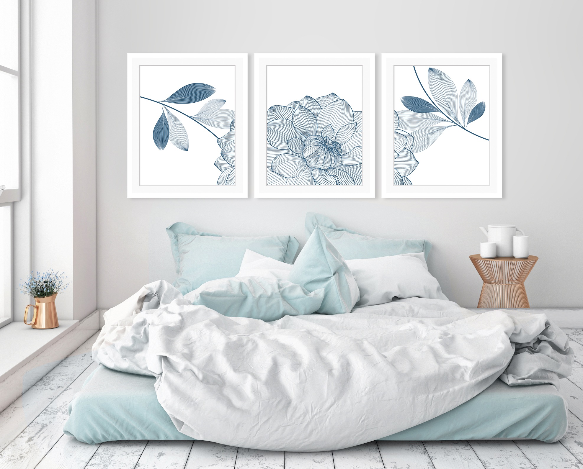 queence Bild »Anja«, Blumen, (Set), Blumen, gerahmt