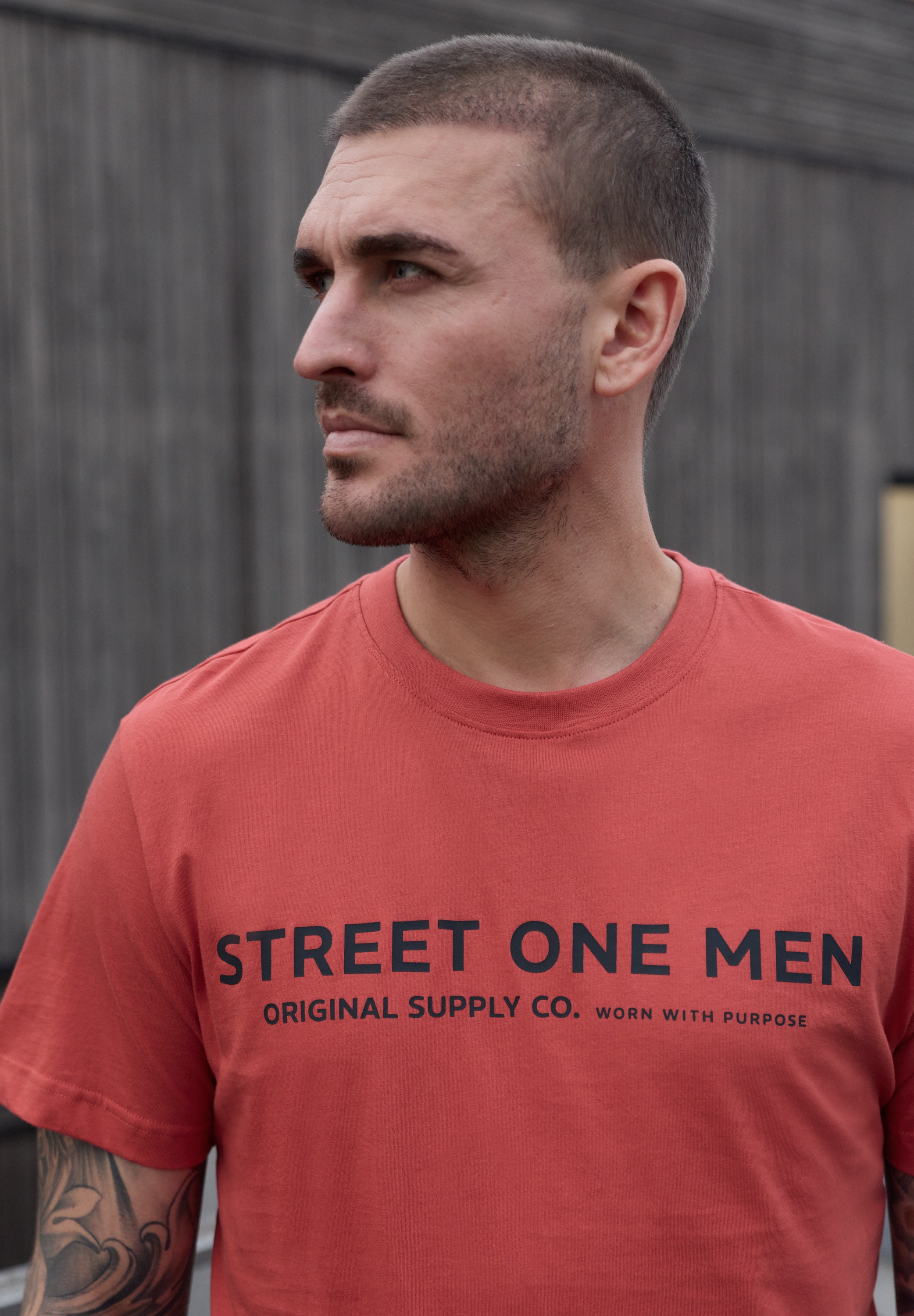 STREET ONE MEN T-Shirt aus reiner Baumwolle