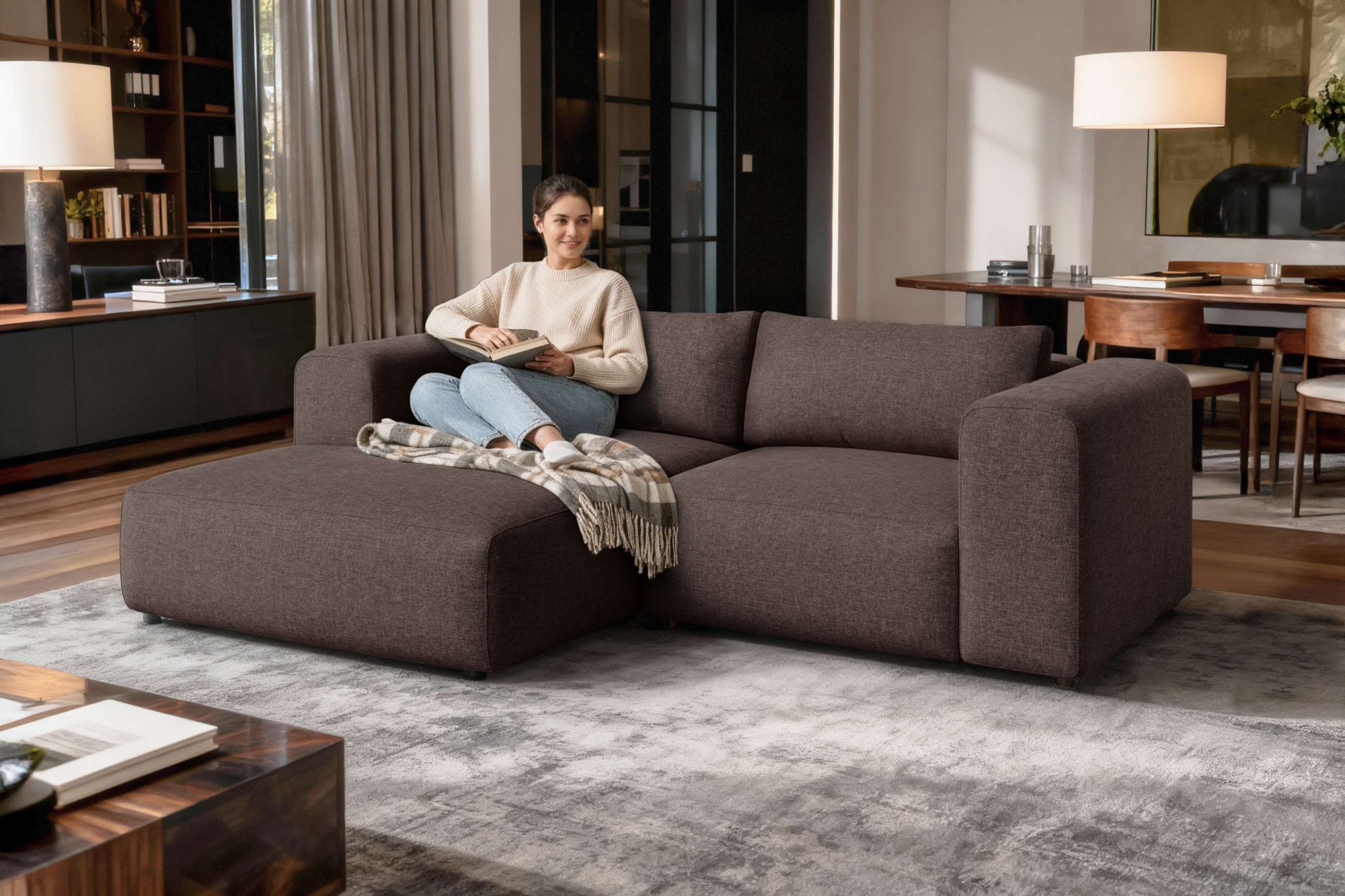 OTTO home Ecksofa "TIARRA Design-Sofa mit Ottomane recht/links bestellbar, günstig online kaufen